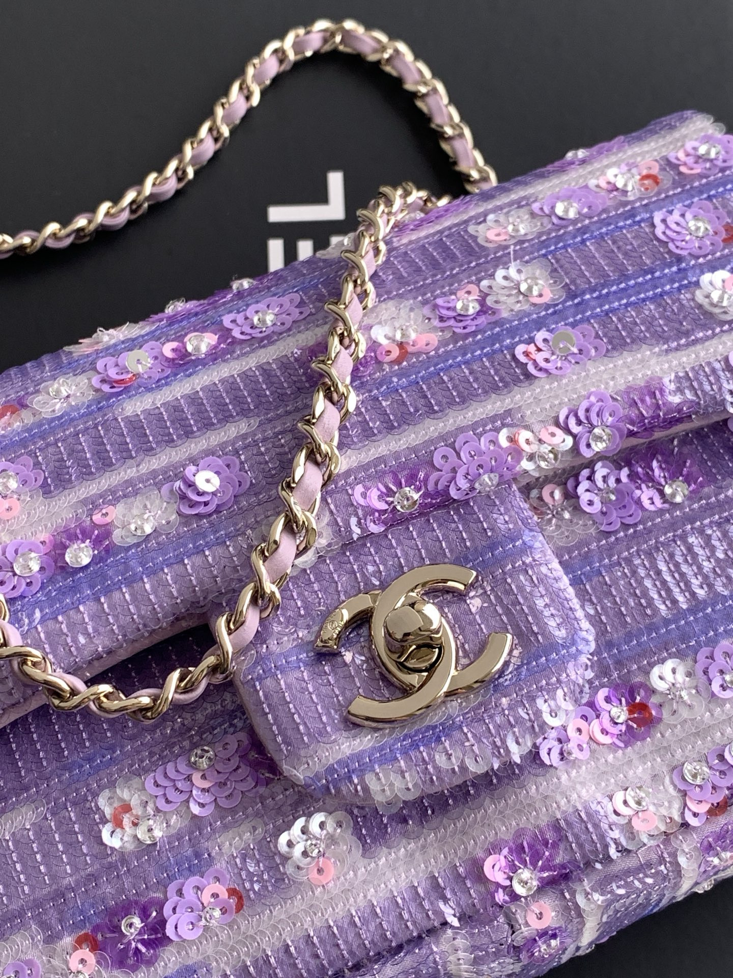 Ch*el evening bag as4297 13x21x8cm