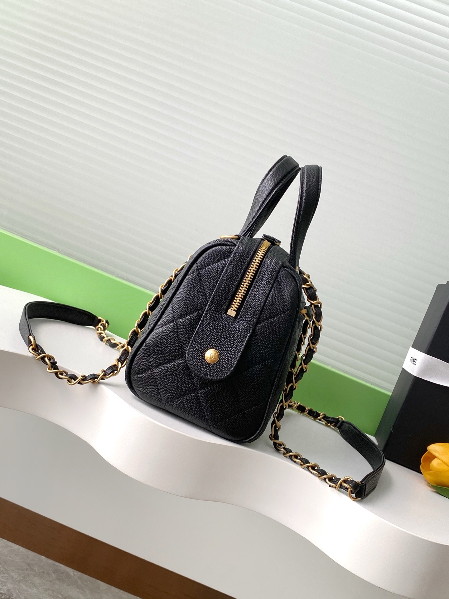 Ch*el bowling bag 17x21x13cm
