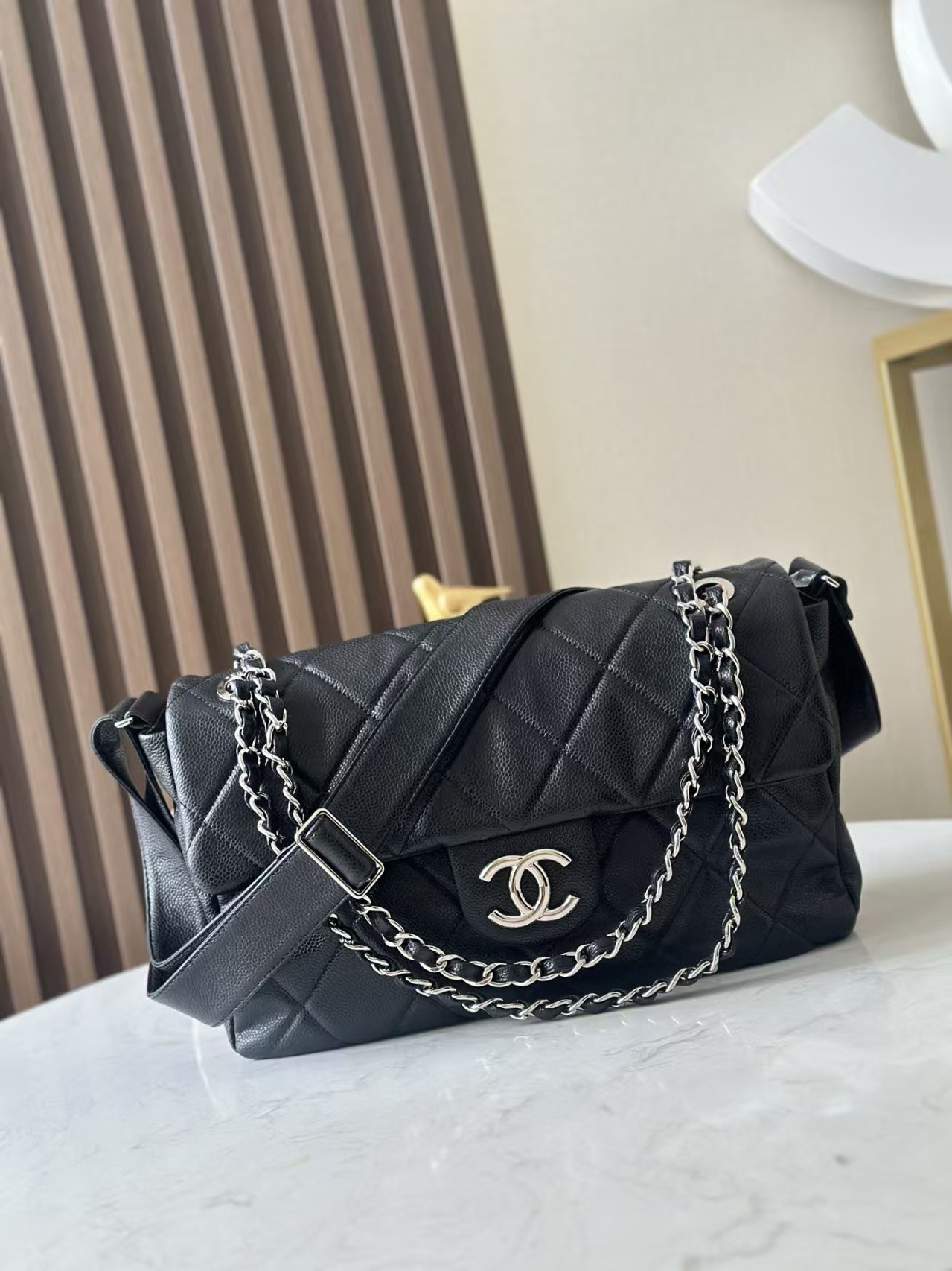 Ch*el flap bag as3372 34x22x10cm