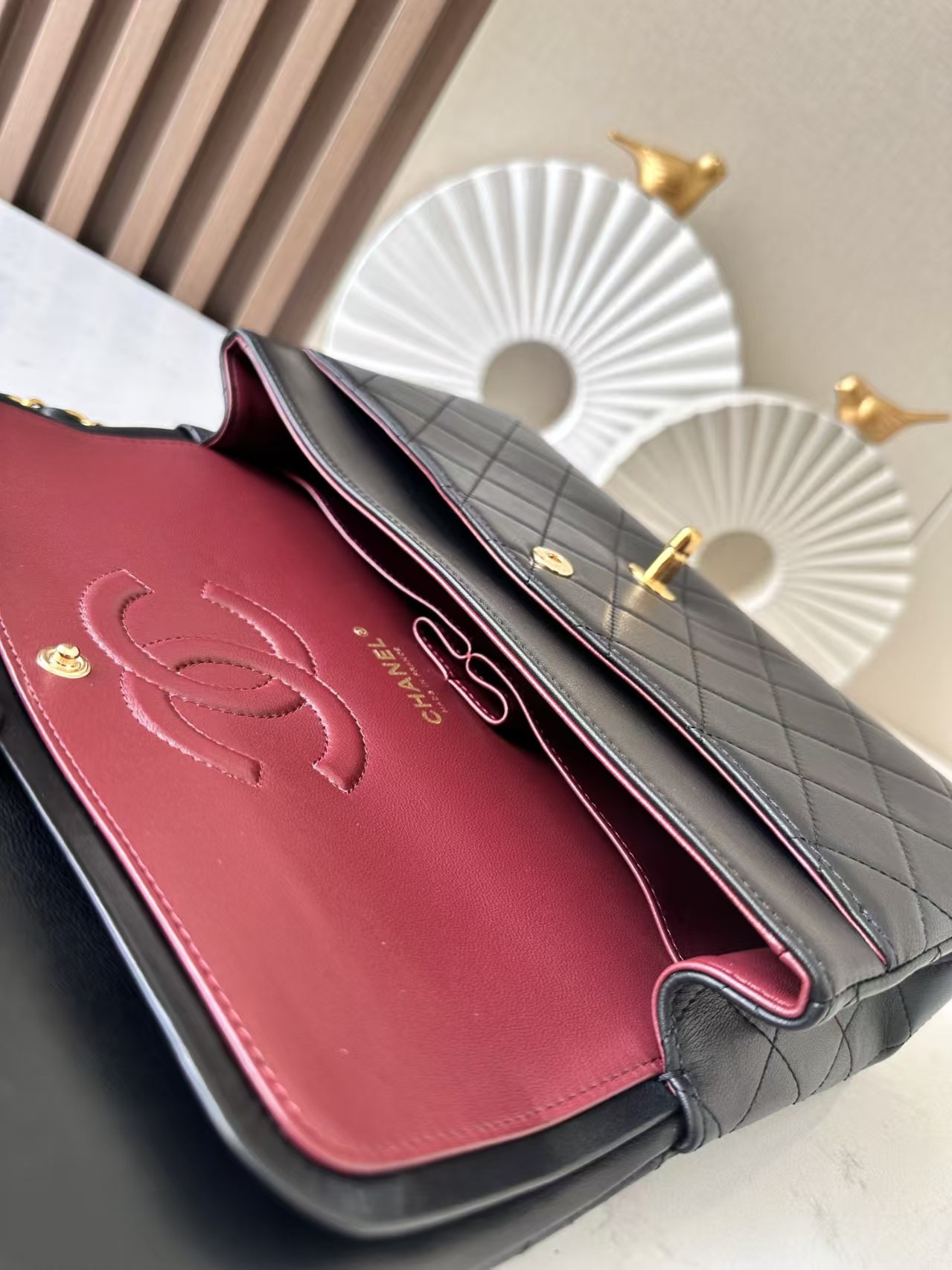 Ch*el classic flap bag 15.5x25.5x6.5cm
