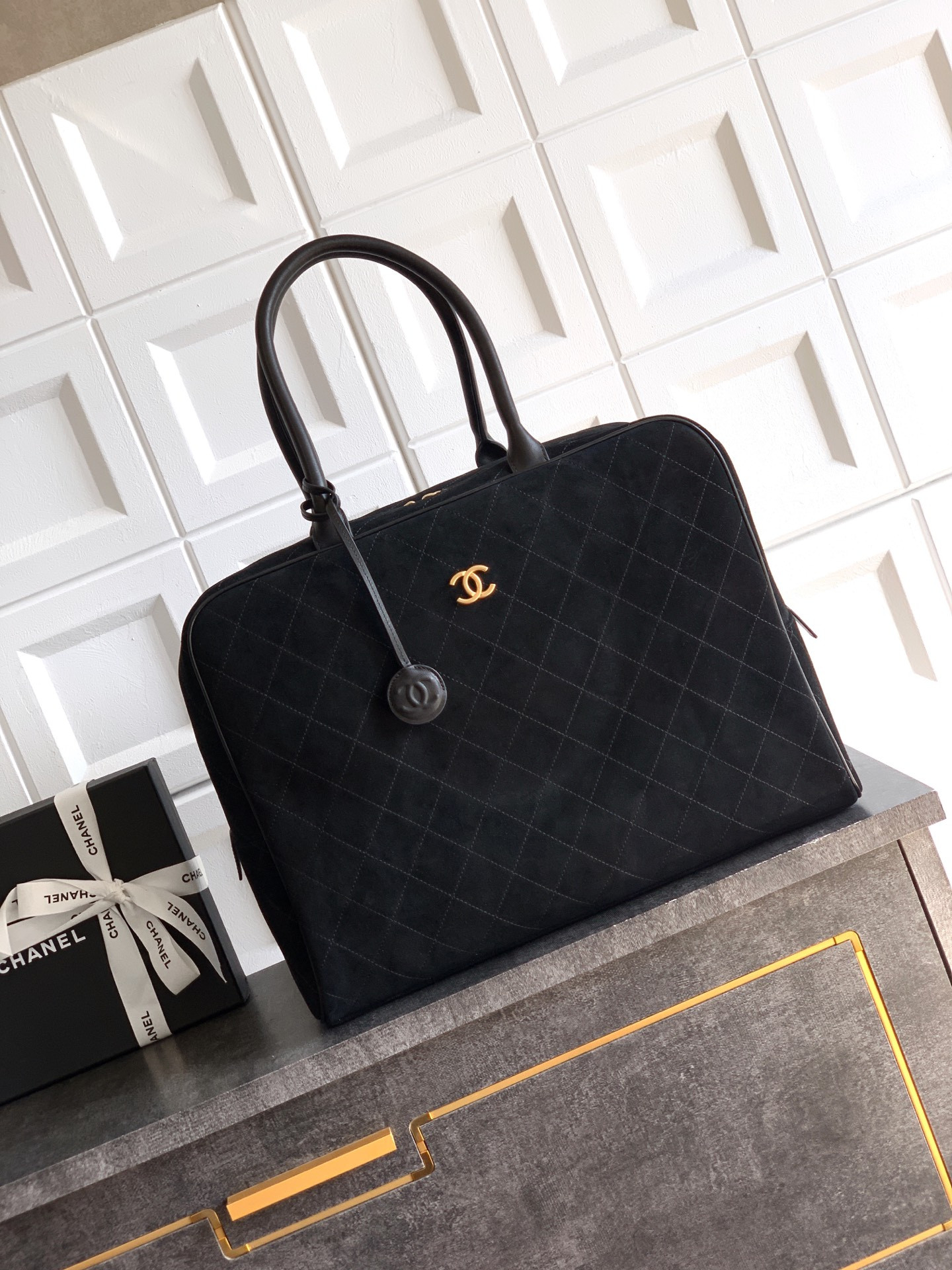 Ch*el maxi bowling bag as6212 42x32x21cm