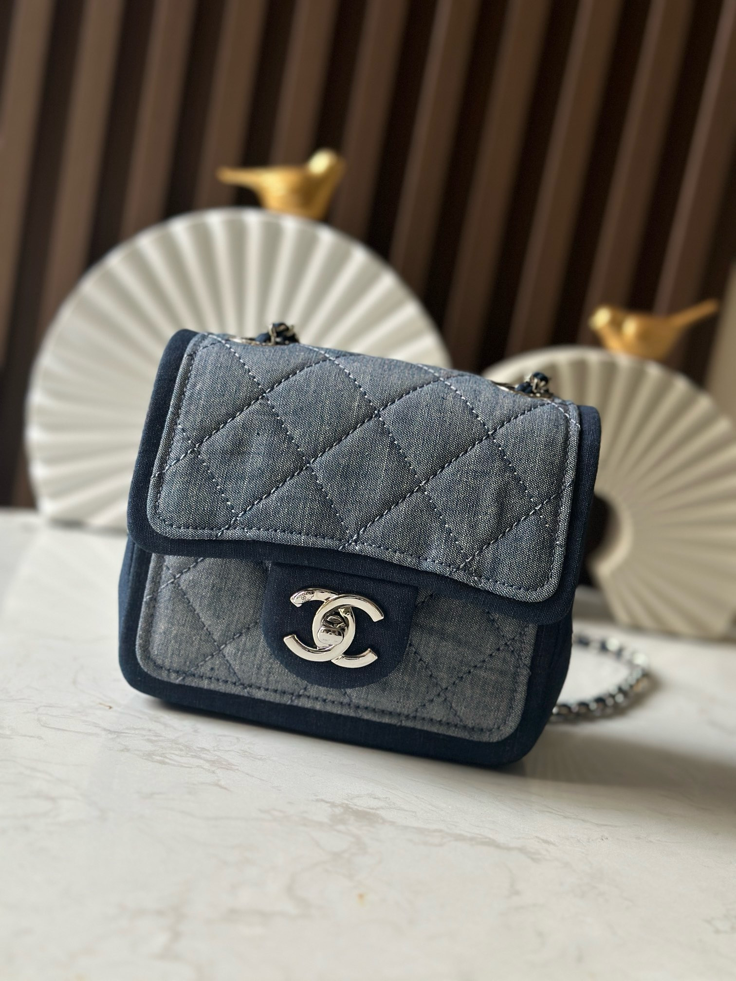 Ch*el flap bag 17cm