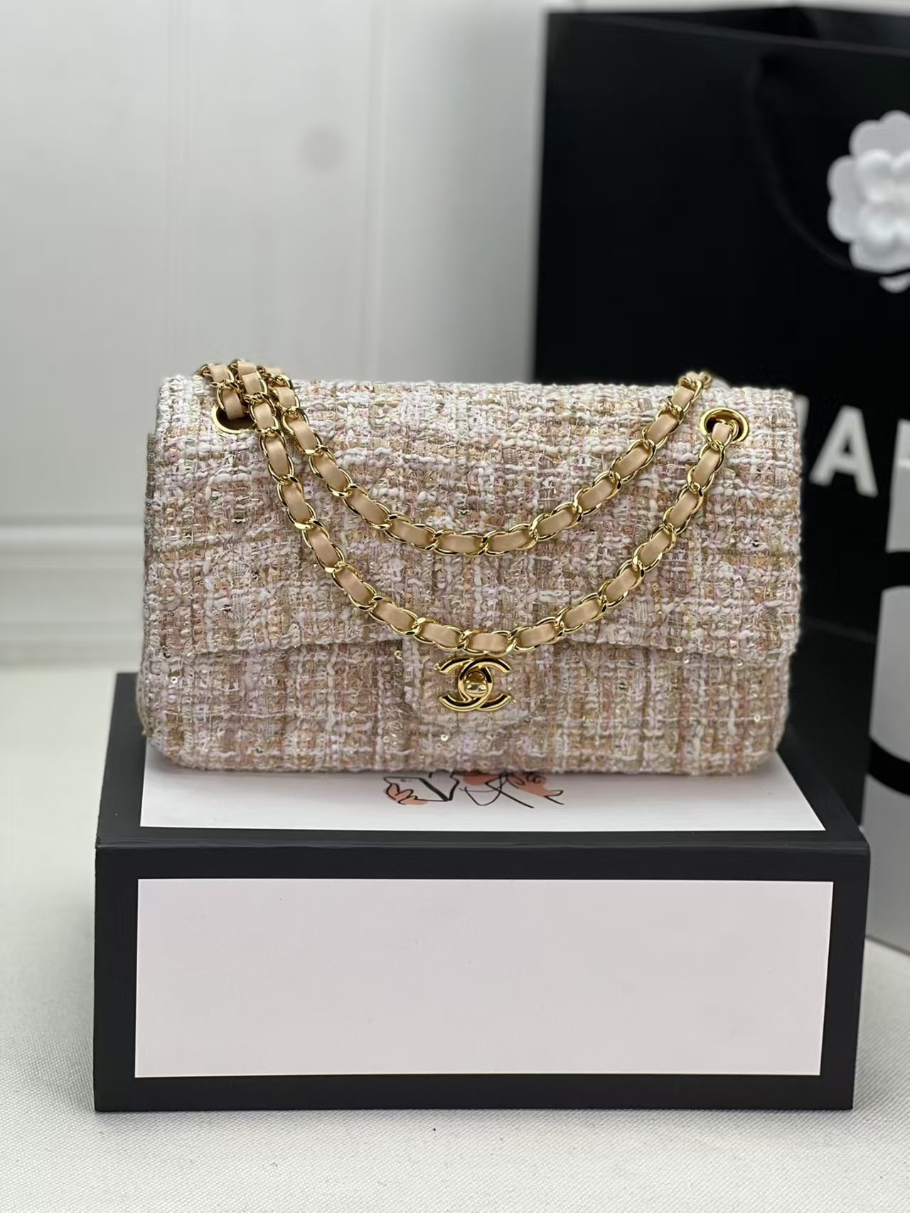 Ch*el classic flap bag 25x15x6cm