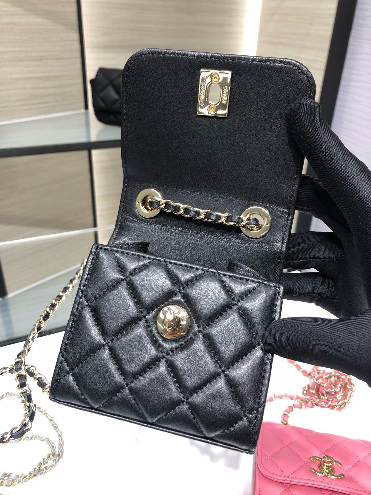 Ch*el mini trendy cc bag 11x11x5cm