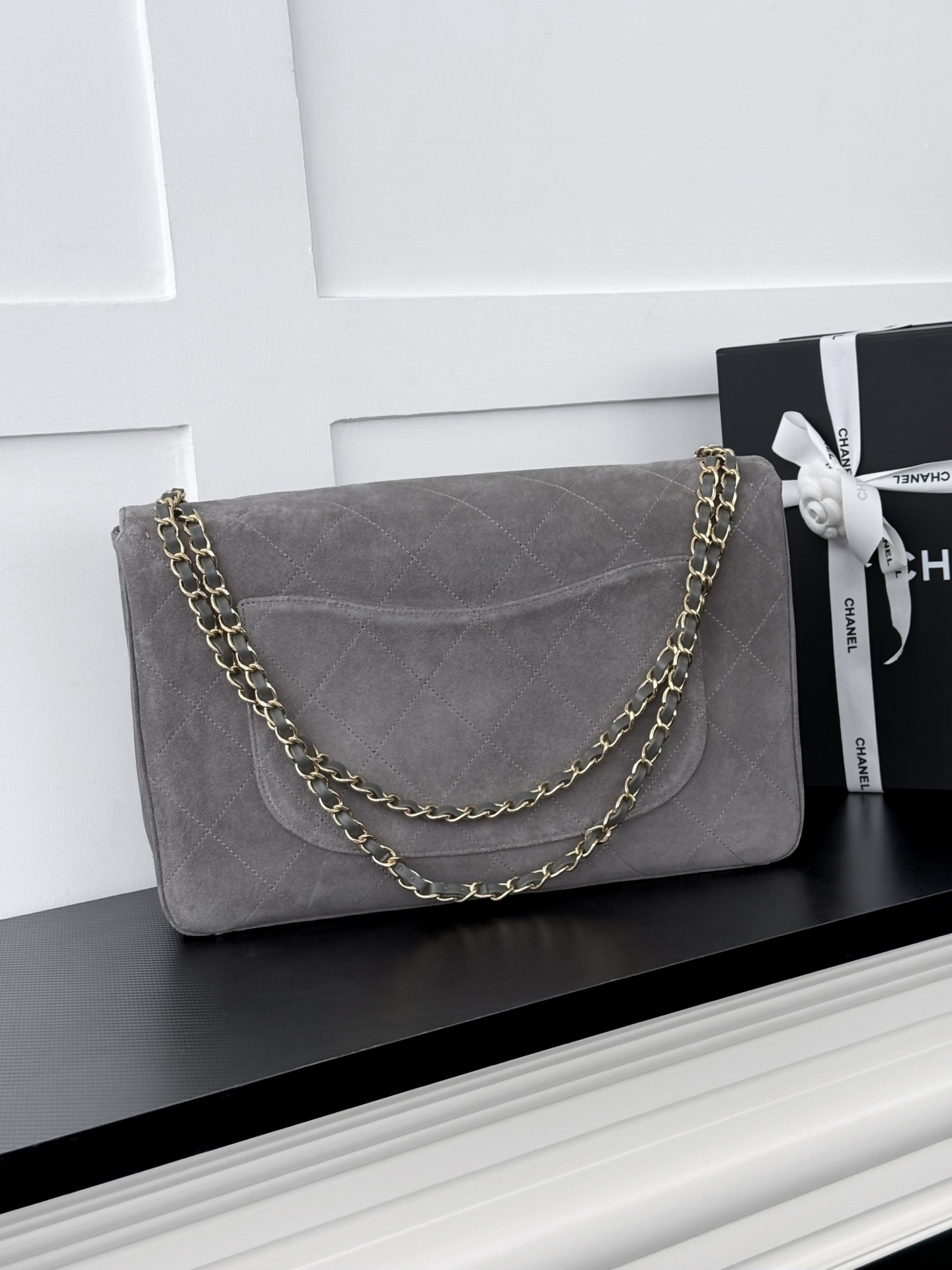 Ch*el flap bag as6628 38.5x26x11cm