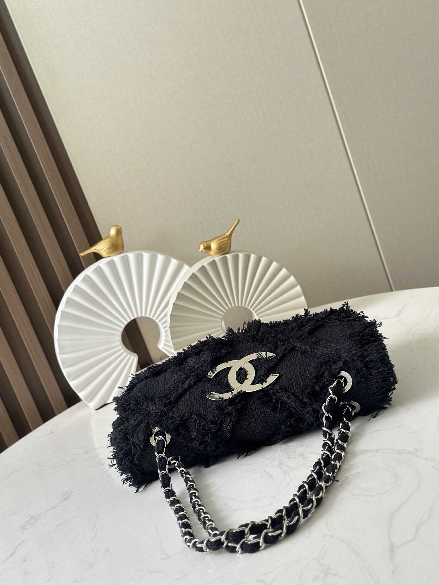 Ch*el vintage flap bag as3318 27cm