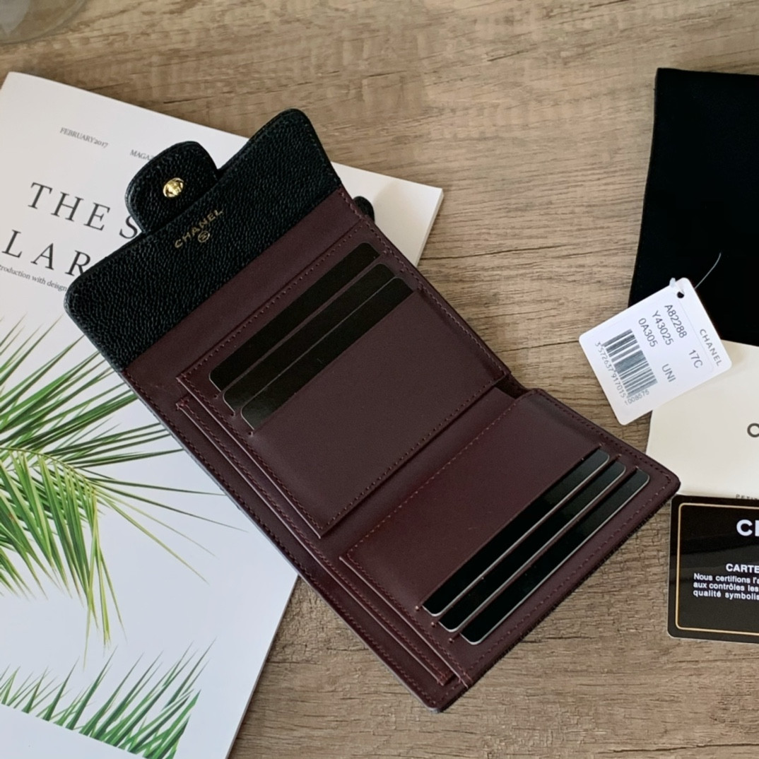 Ch*el wallet 10.5x11.5x3cm