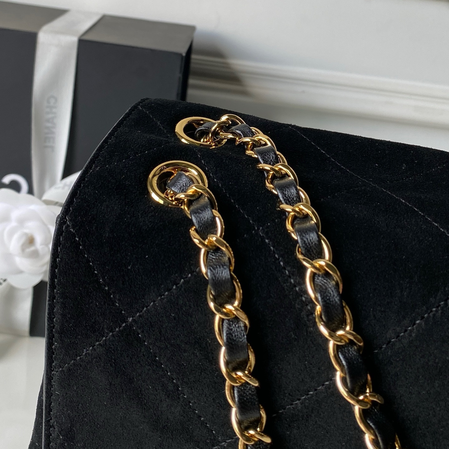 Ch*el souplissimo flap bag as6234 38.5x26x11cm