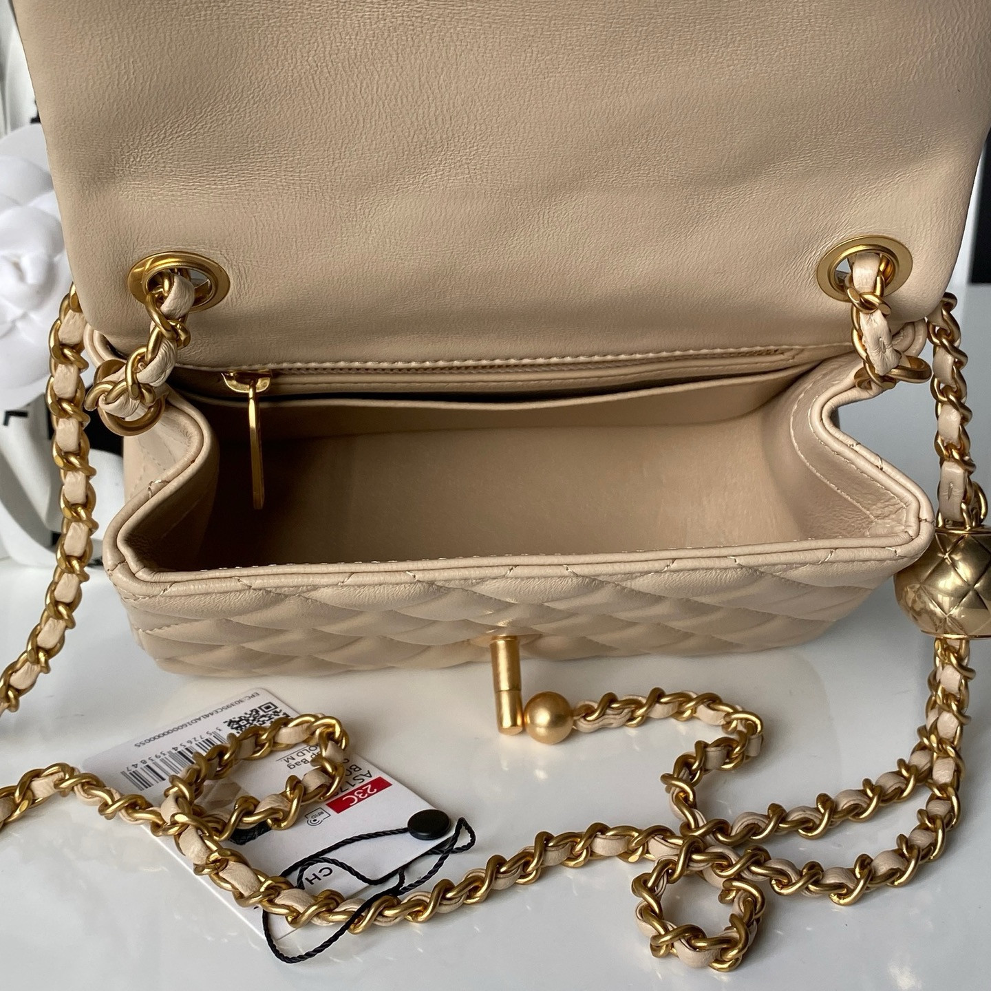Ch*el mini flap bag 13.5x17x8cm