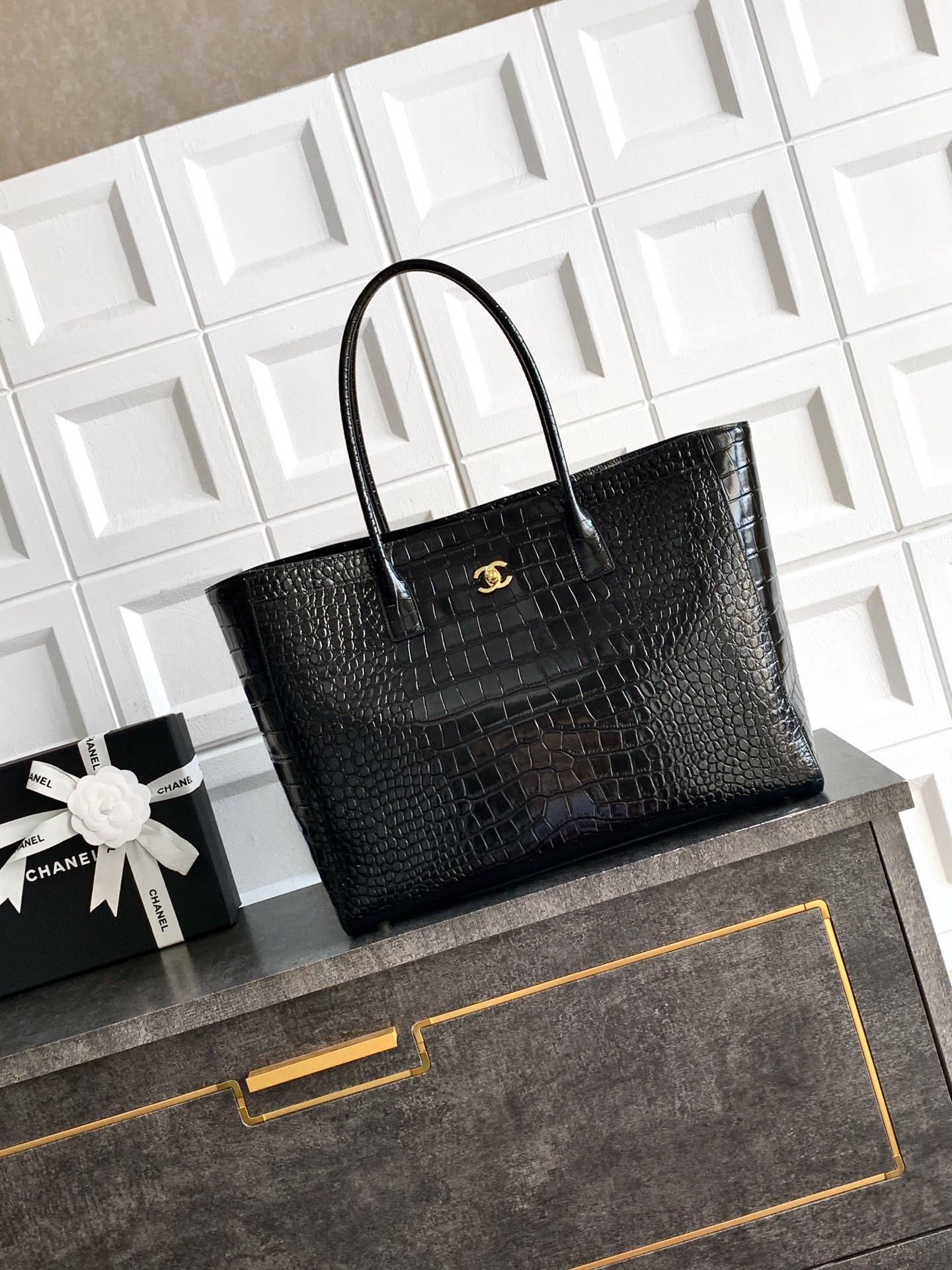 Ch*el cerf executive tote bag 47x31x15cm