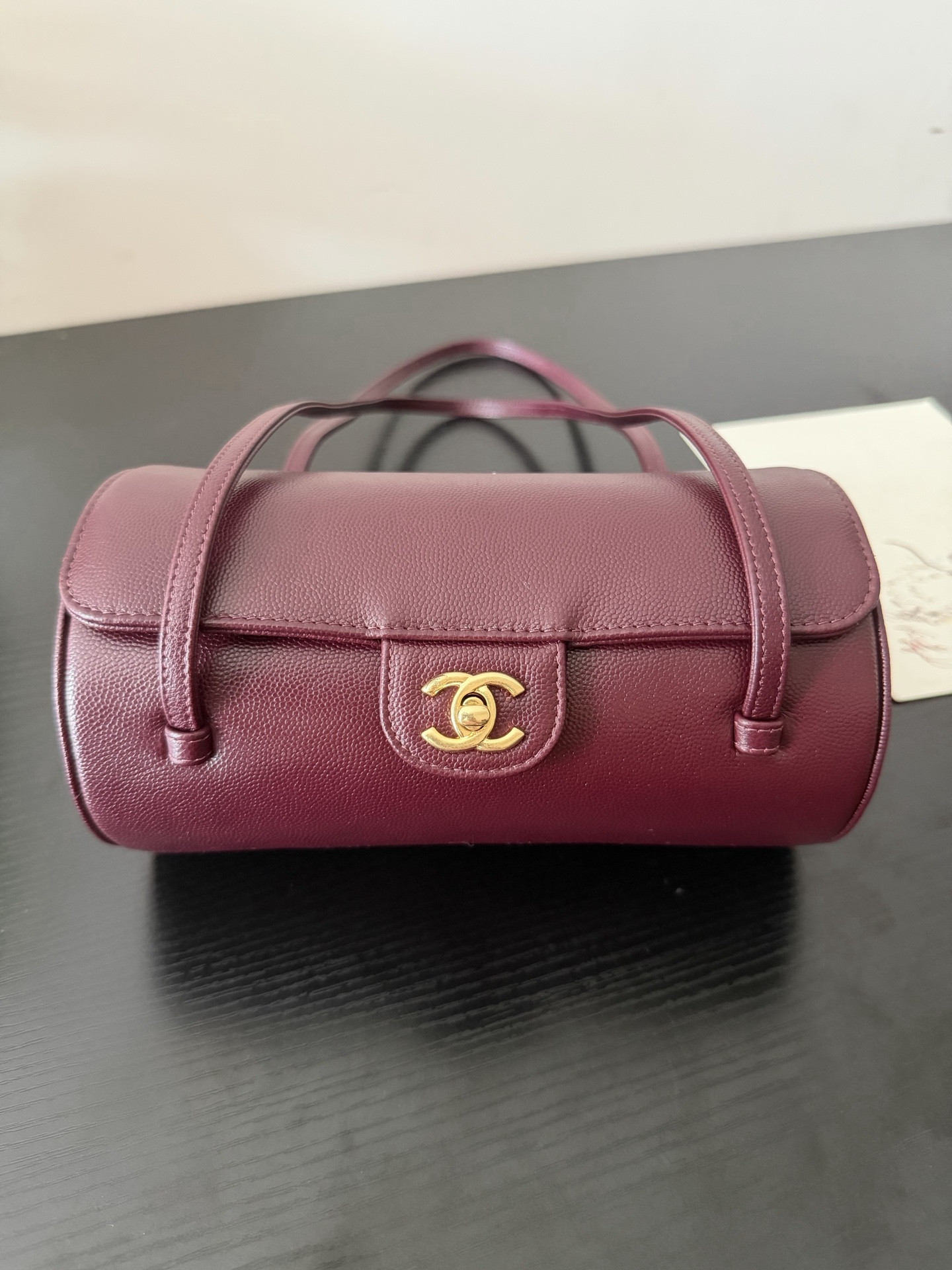 Ch*el small bowling bag as6143 10x20.5x10cm
