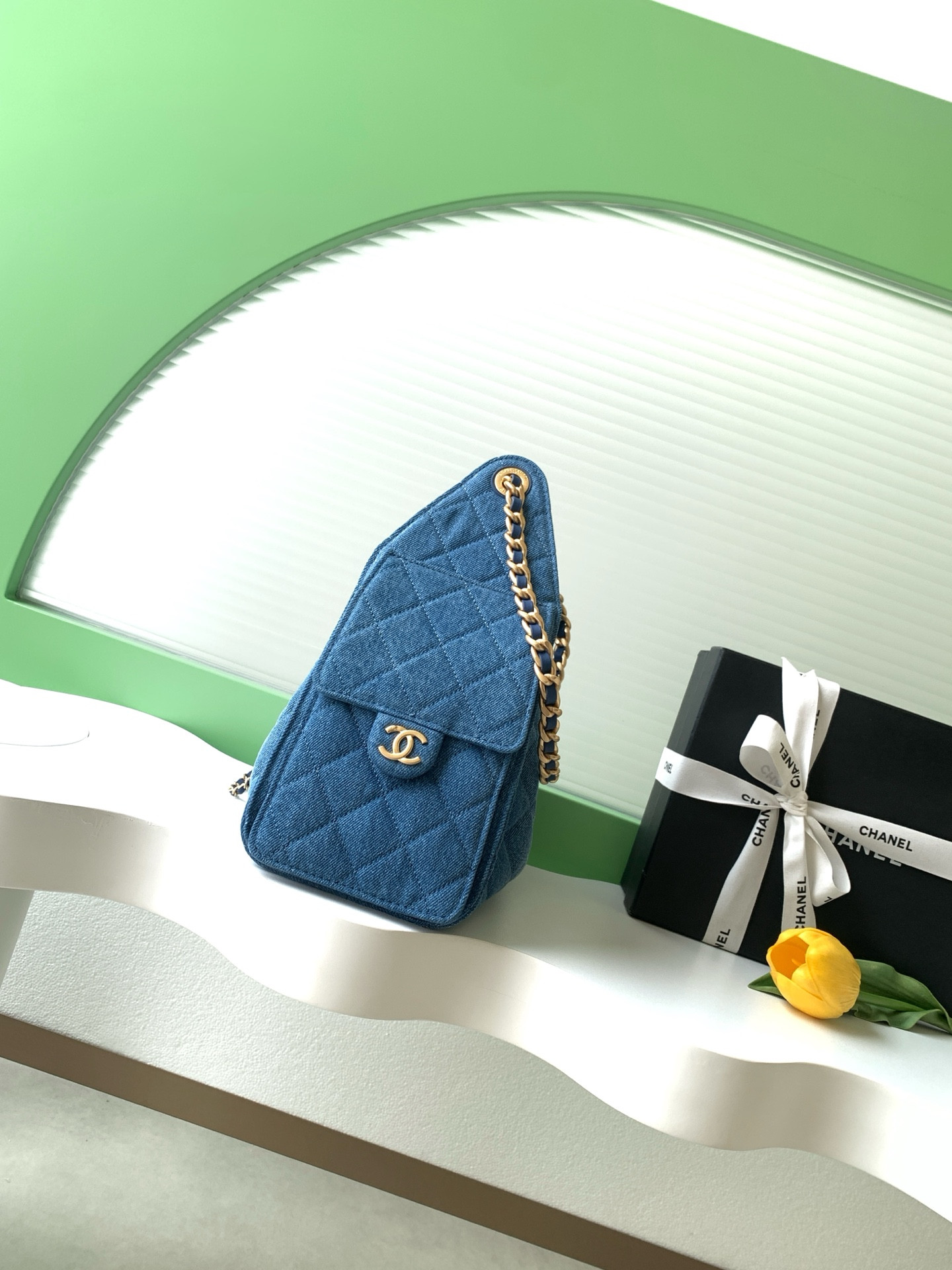 Ch*el 25 small bucket hobo handbag as5293 30x26x14cm