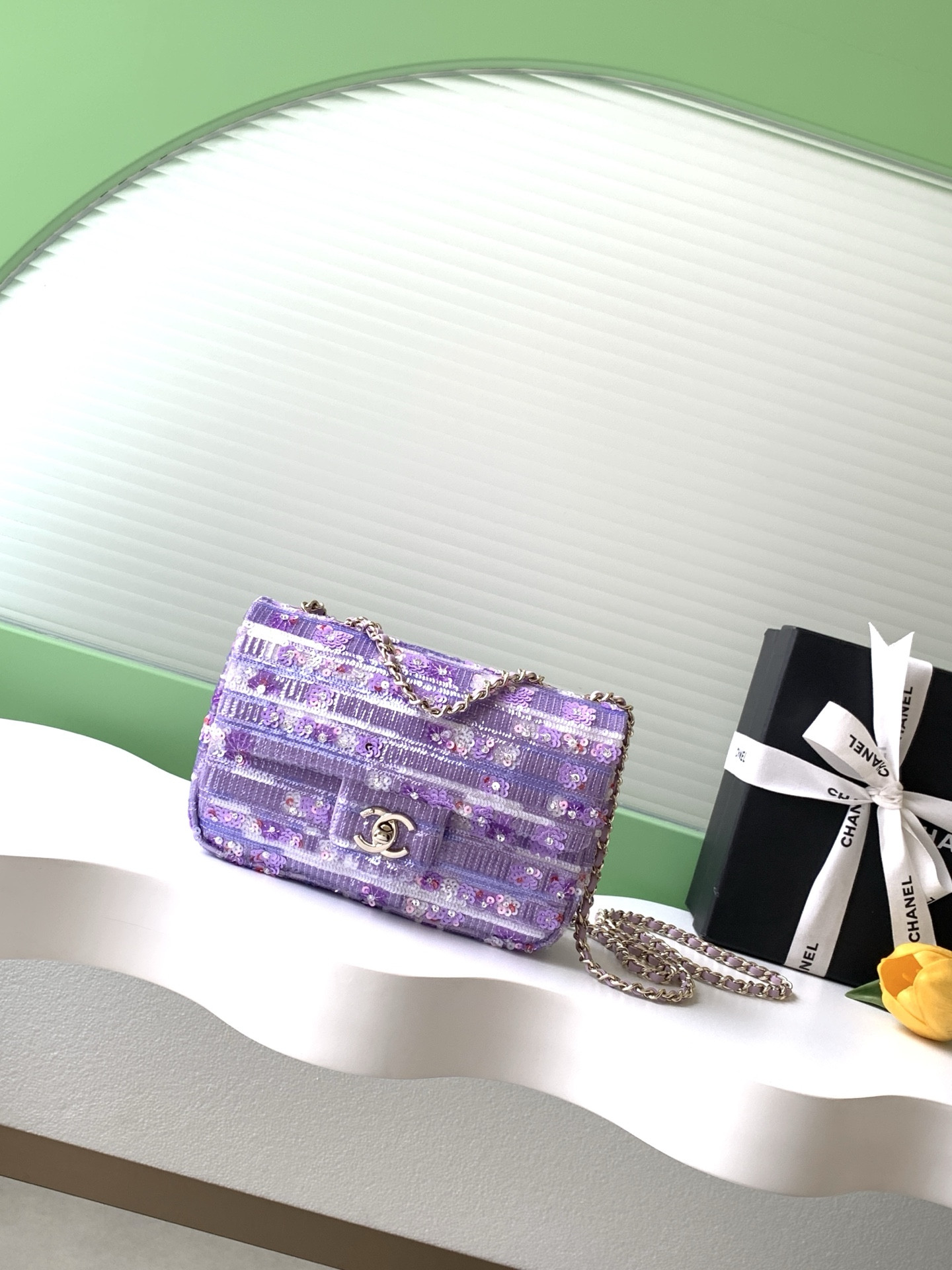Ch*el evening bag as4297 13x21x8cm