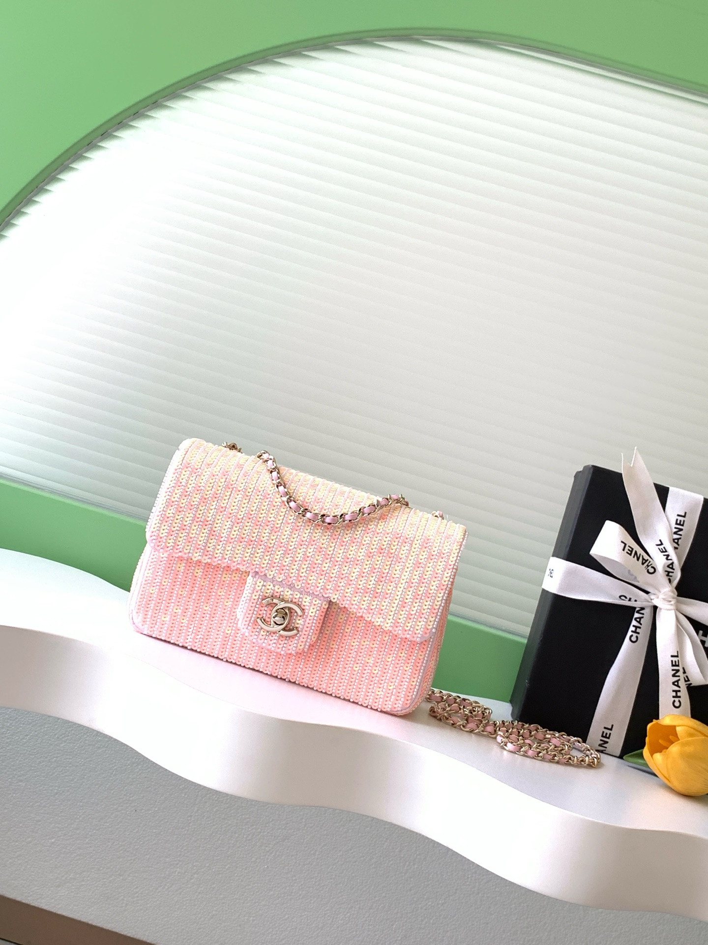 Ch*el flap bag 21x14x8cm