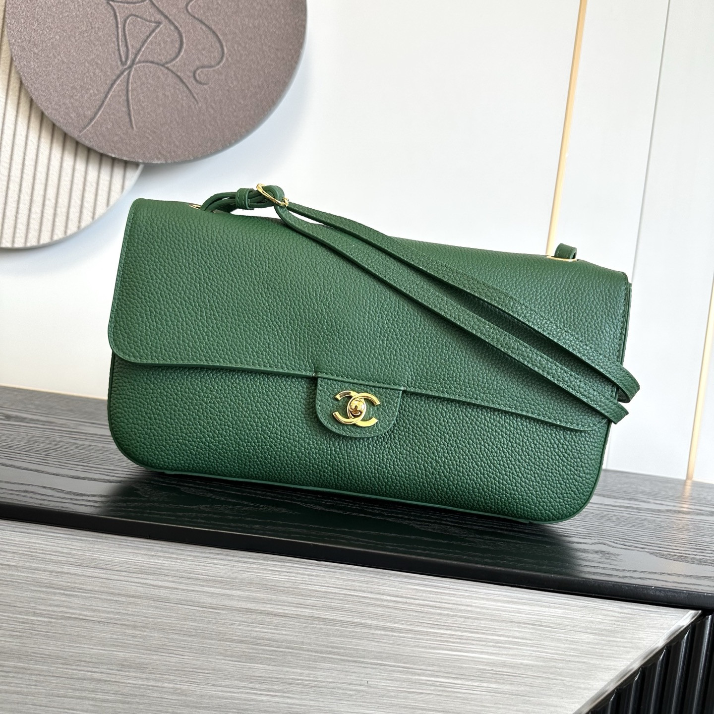 Ch*el maxi flap bag gold hardware as6231 19.5x32x10cm