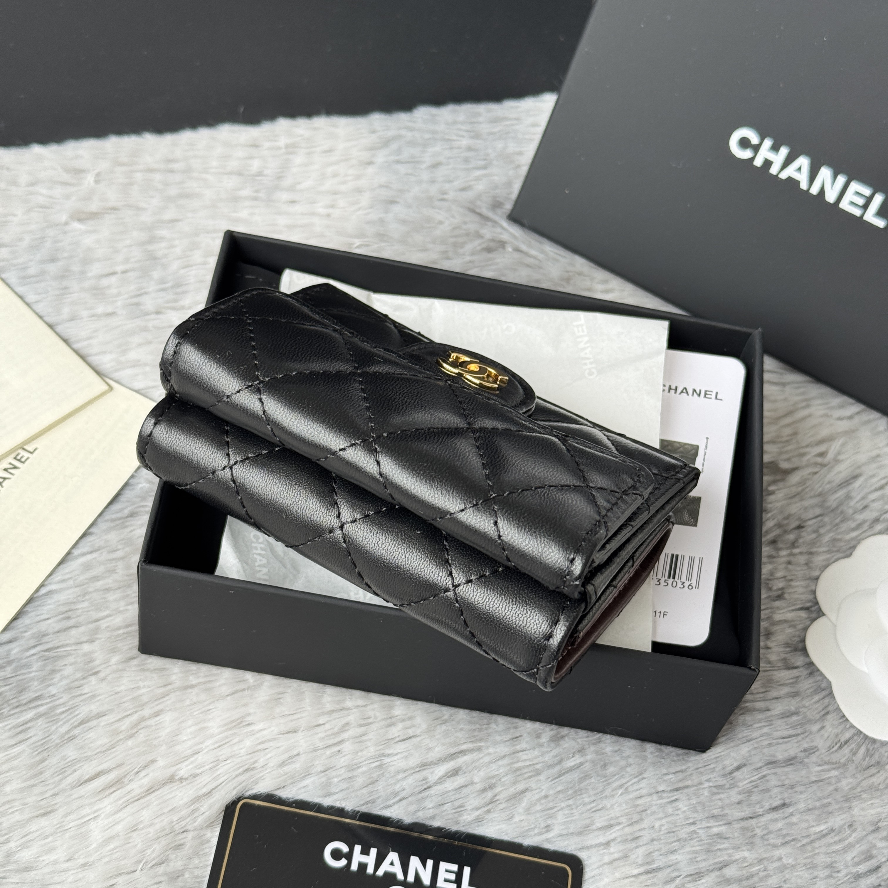 Ch*el card holder 10.5x7.5x3cm