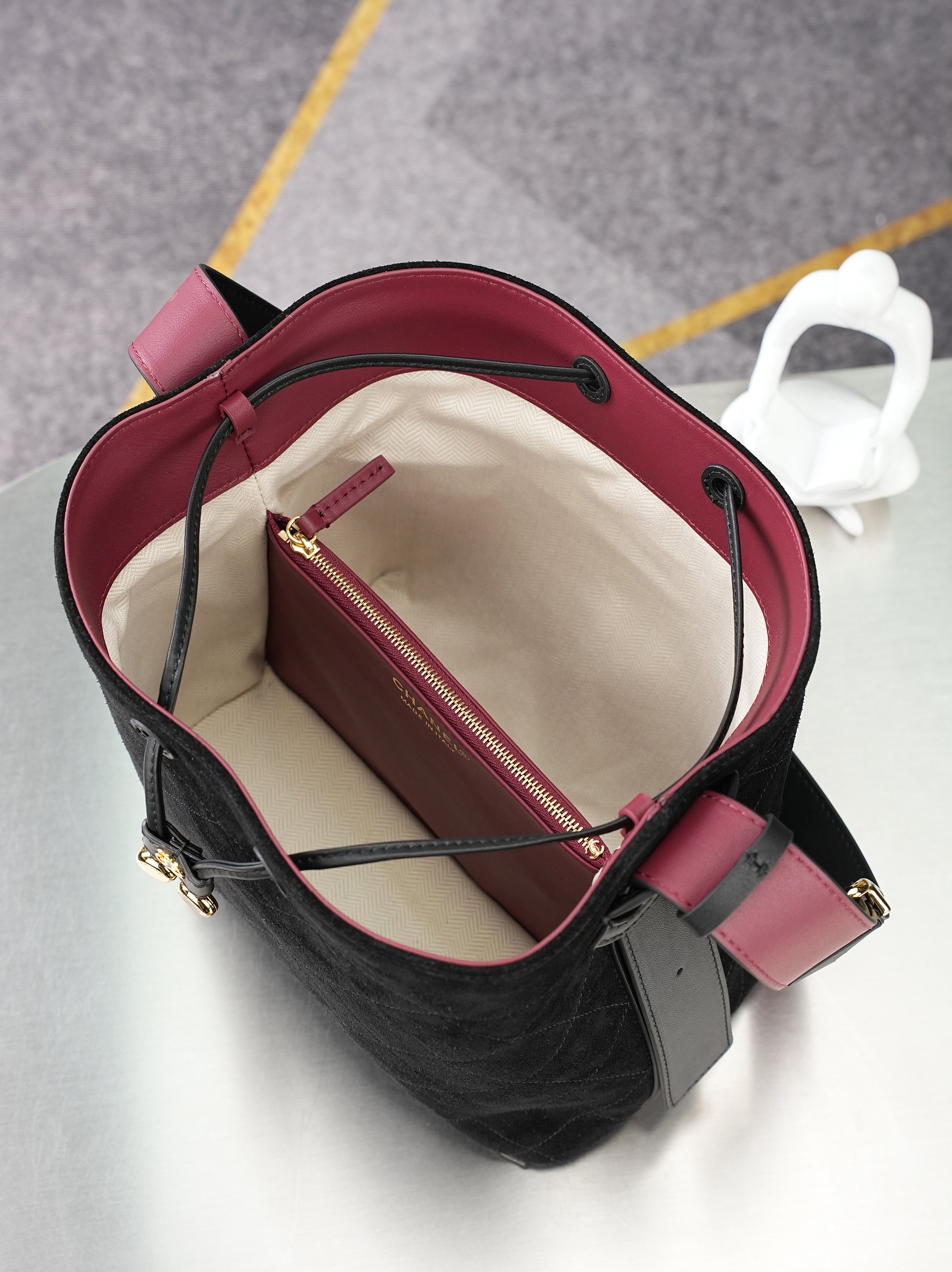 Ch*el bucket bag as6584 23x23x14cm