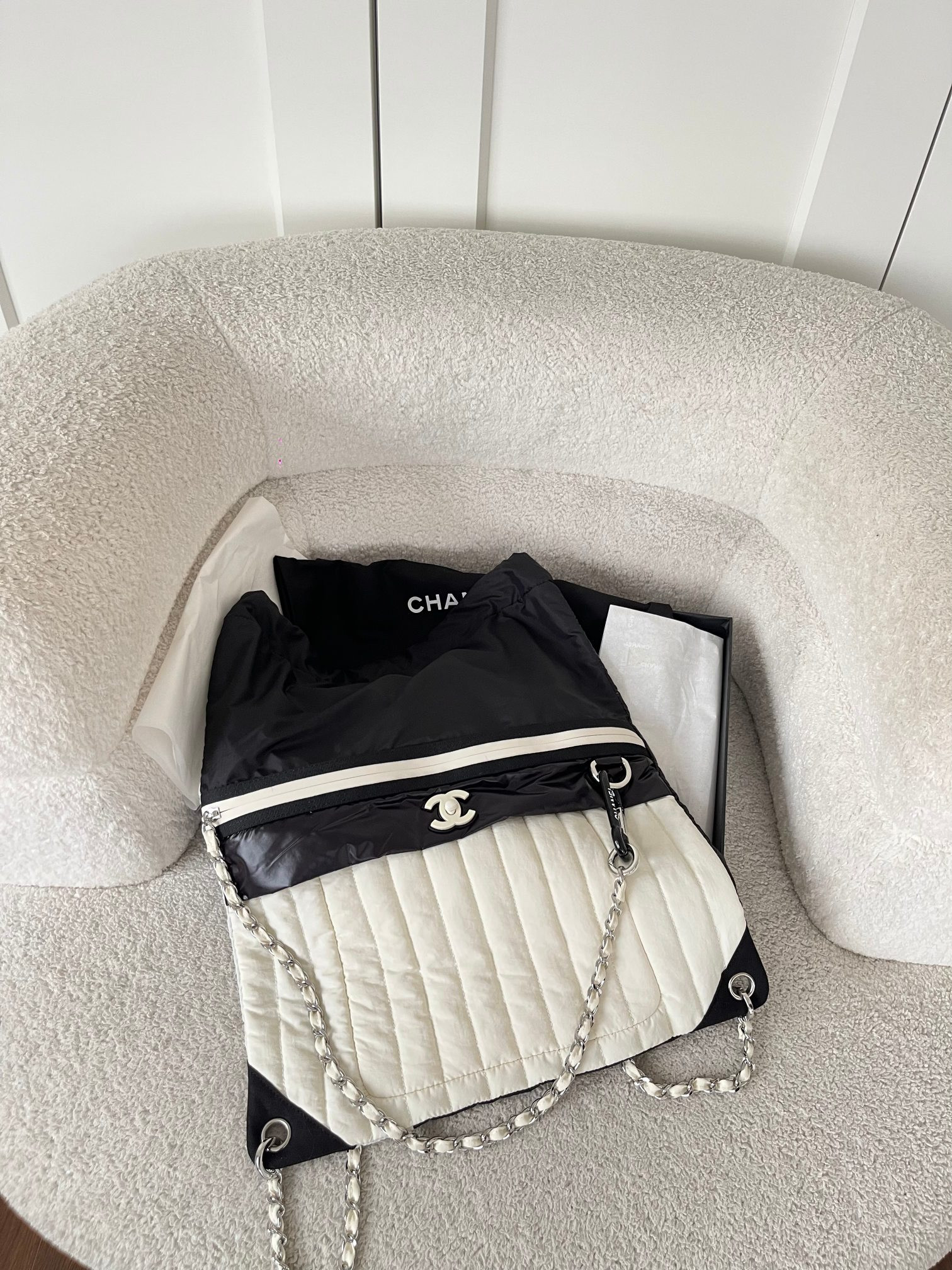 Ch*el nylon backpack 44x35cm