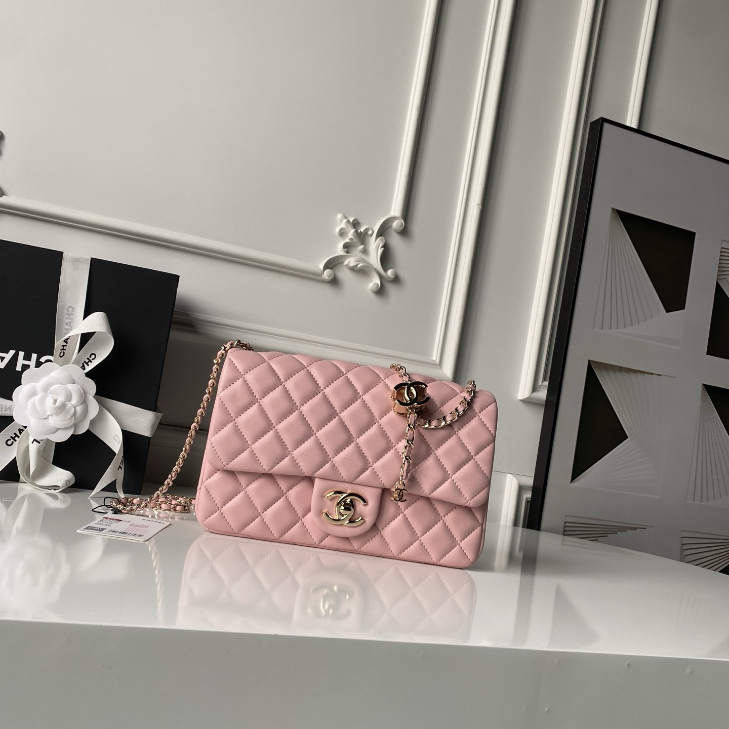 Ch*el classic flap handbag cf as5756 14.5x23.5x7cm