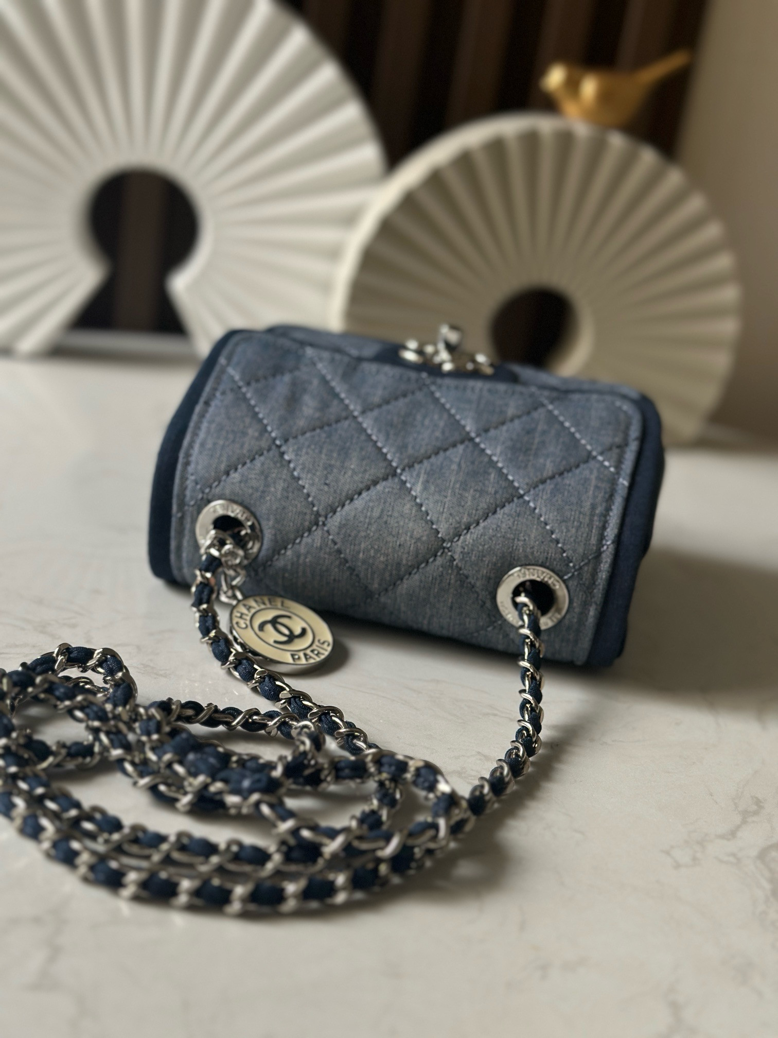 Ch*el flap bag 17cm