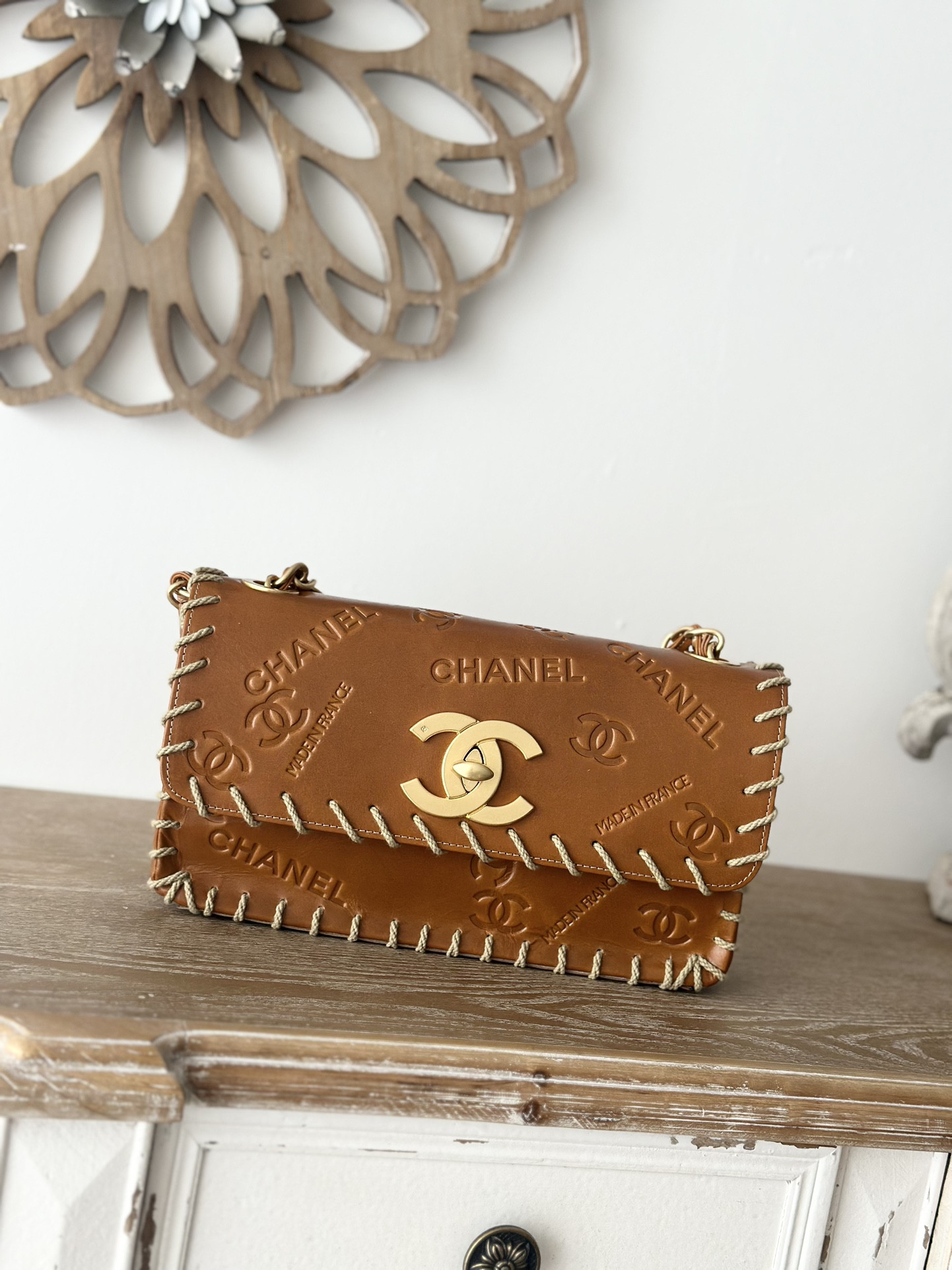 Ch*el flap bag 25x14x6cm