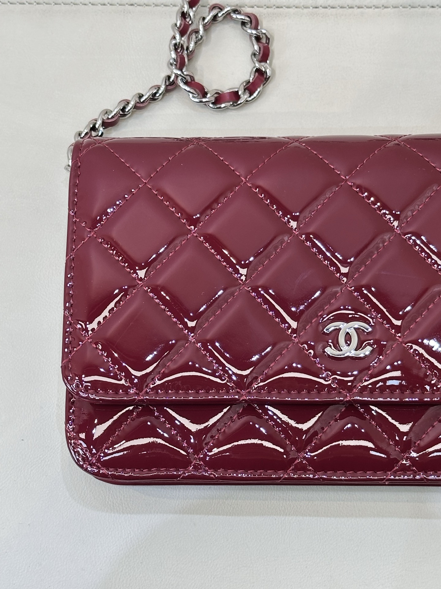 Ch*el woc classic wallet on chain 13x19cm