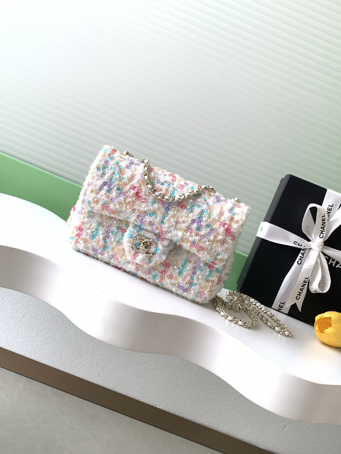 Ch*el flap bag 20x14x7cm