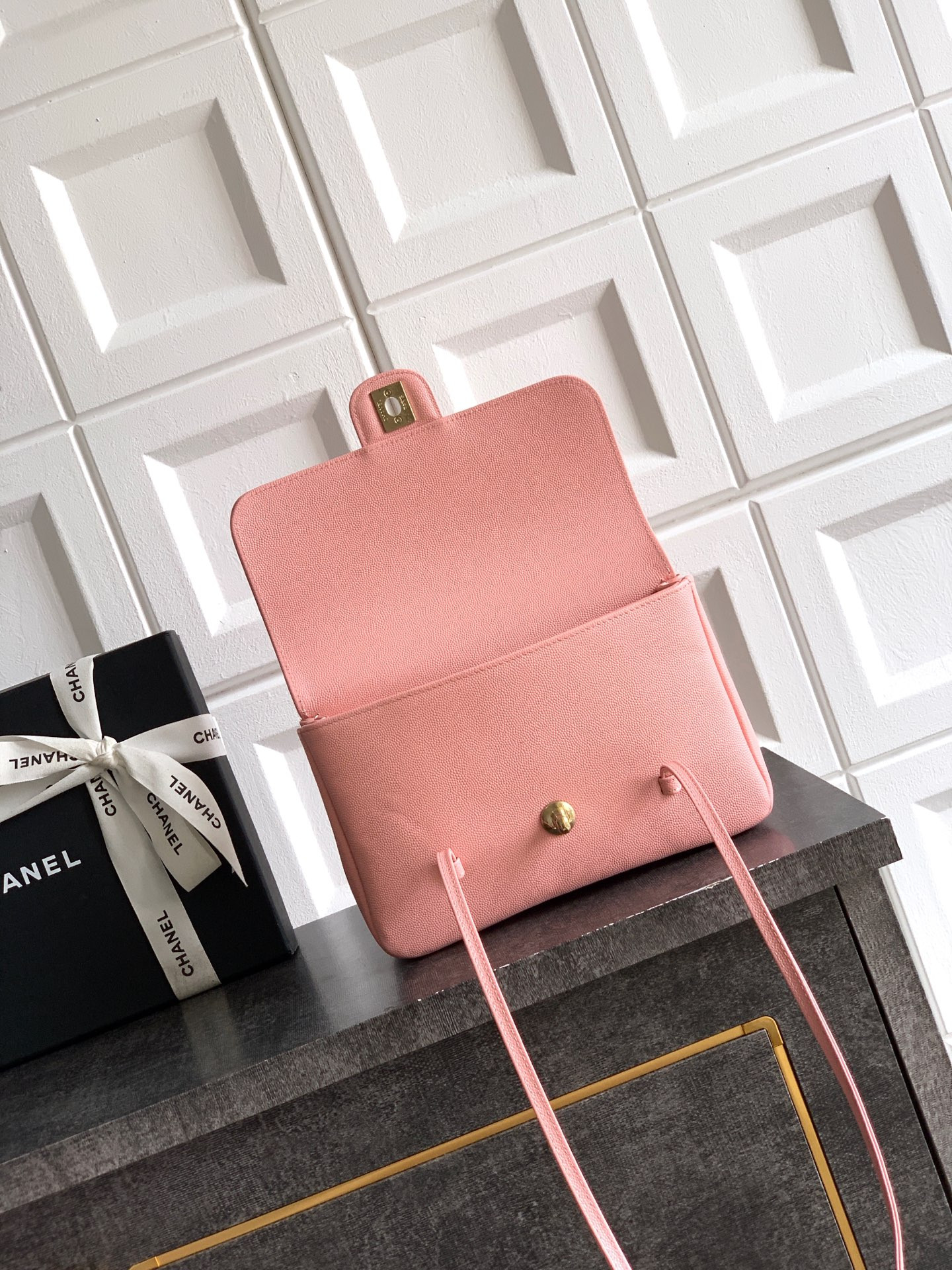 Ch*el small flap bag as6130 15x22x7cm