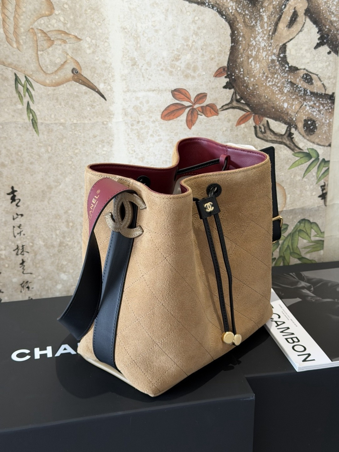 Ch*el bucket bag as6357 23x23x14.5cm