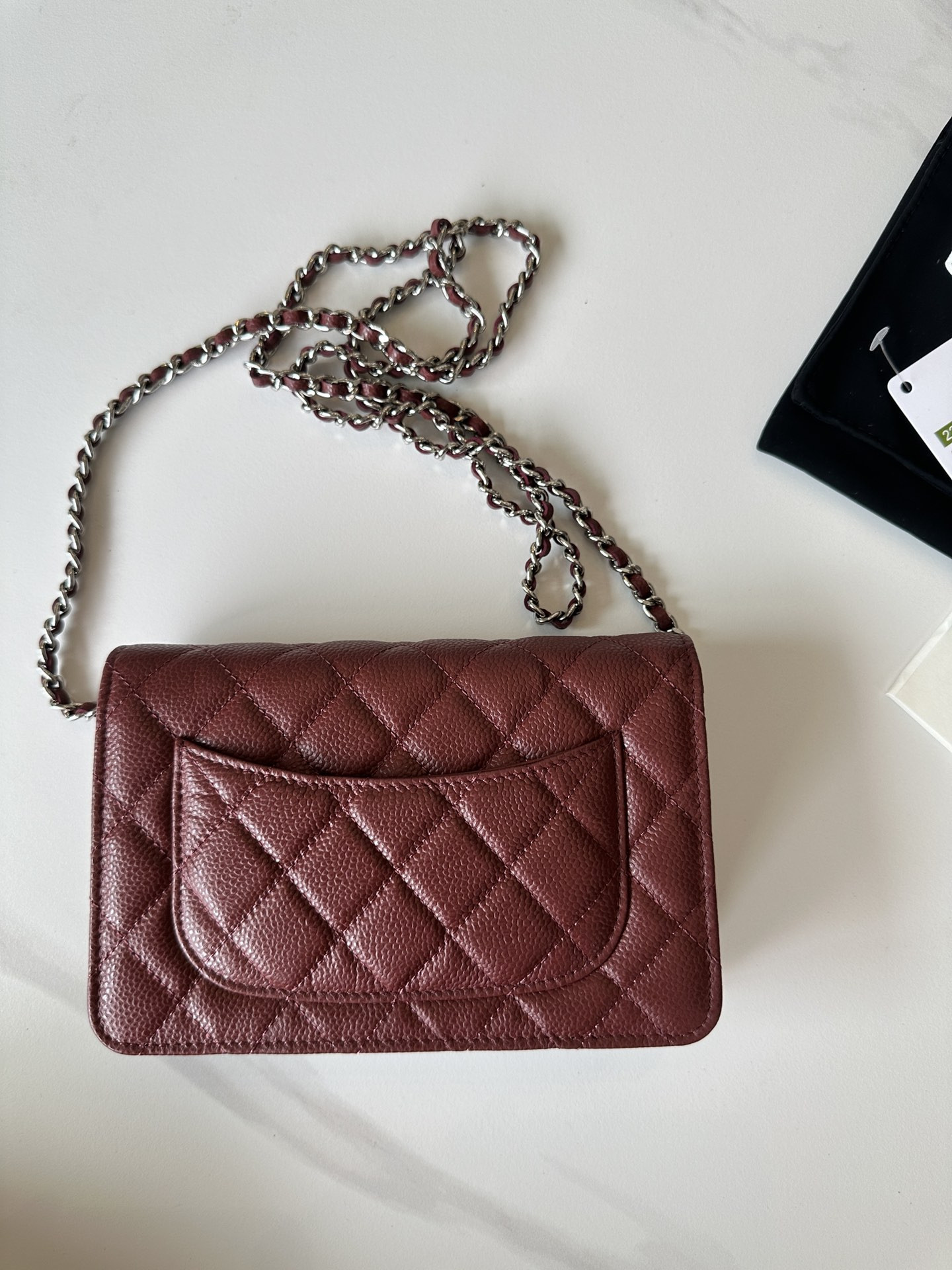 Ch*el woc classic wallet on chain 12.3x19.2x3.5cm