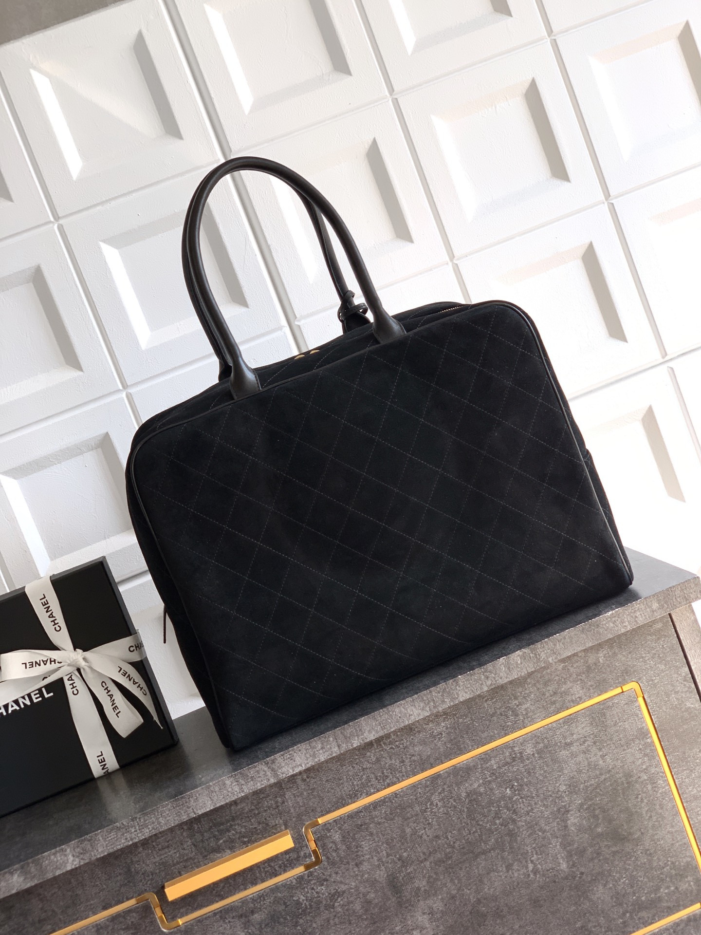 Ch*el maxi bowling bag as6212 42x32x21cm