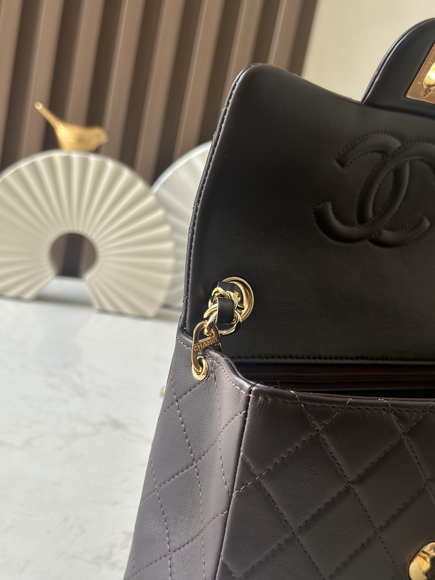 Ch*el mini square flap bag 17.5cm