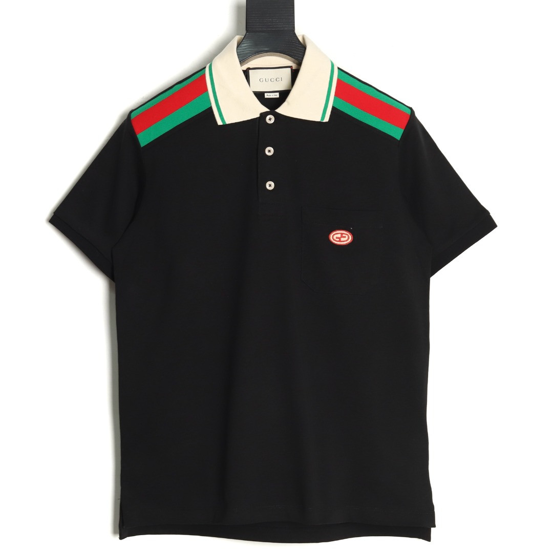 G*u*i 24ss short-sleeved polo shirt