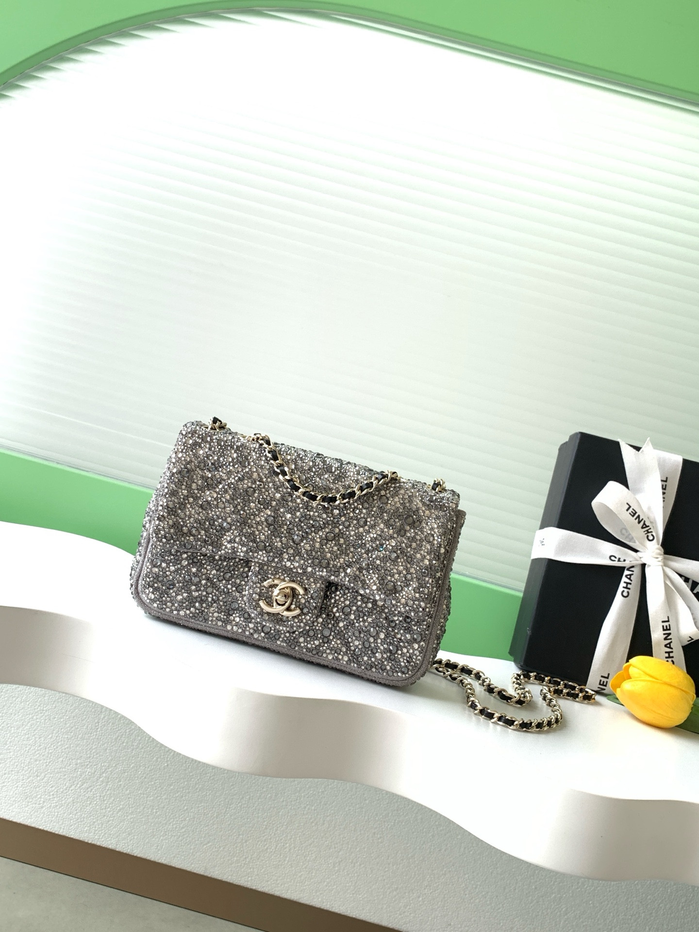 Ch*el flap bag 13x21x8cm