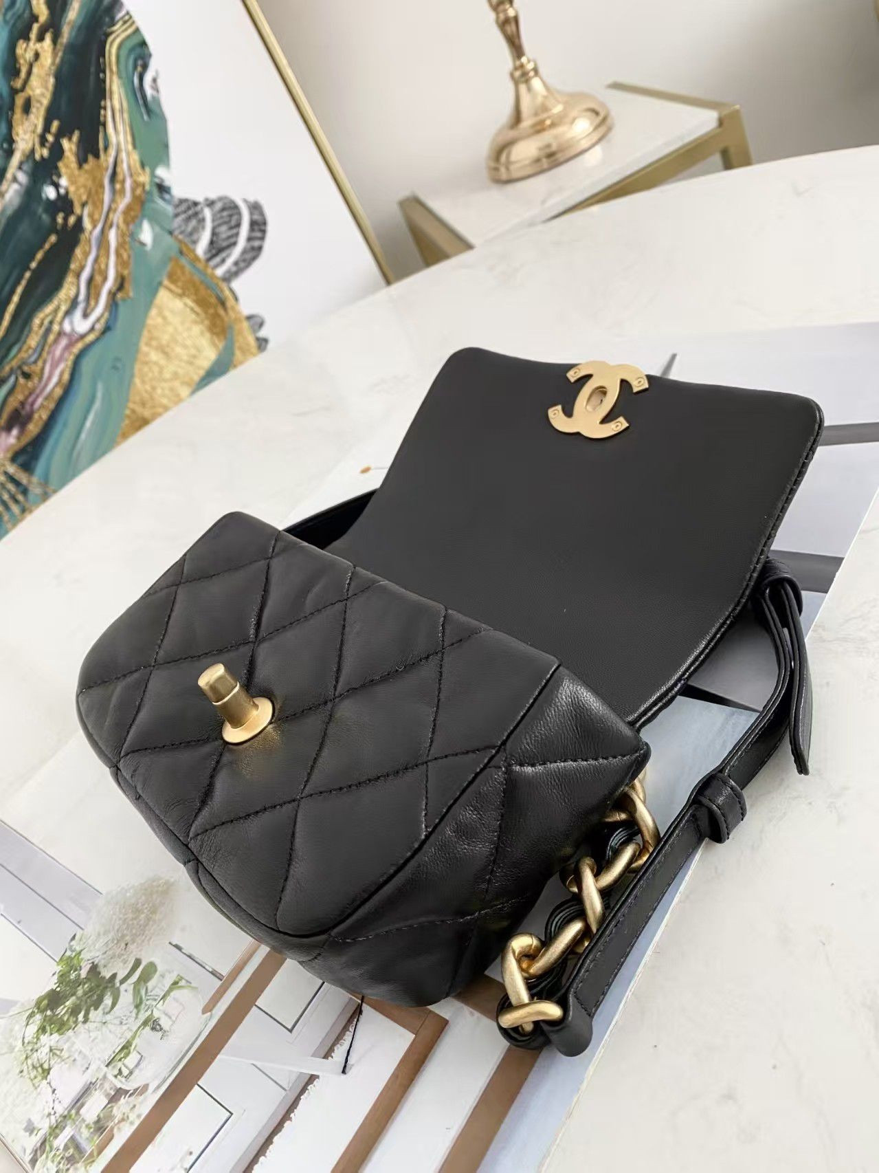 Ch*el 19 belt bag 20x10x5.5cm