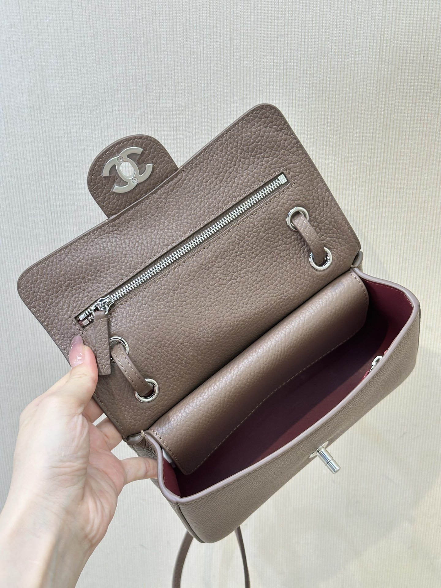 Ch*el mini flap bag as6573 13x20x6cm