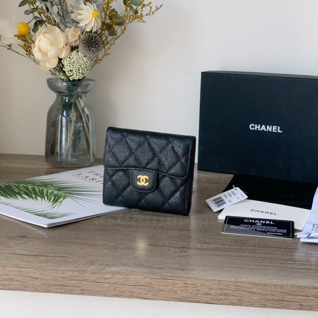 Ch*el wallet 10.5x11.5x3cm