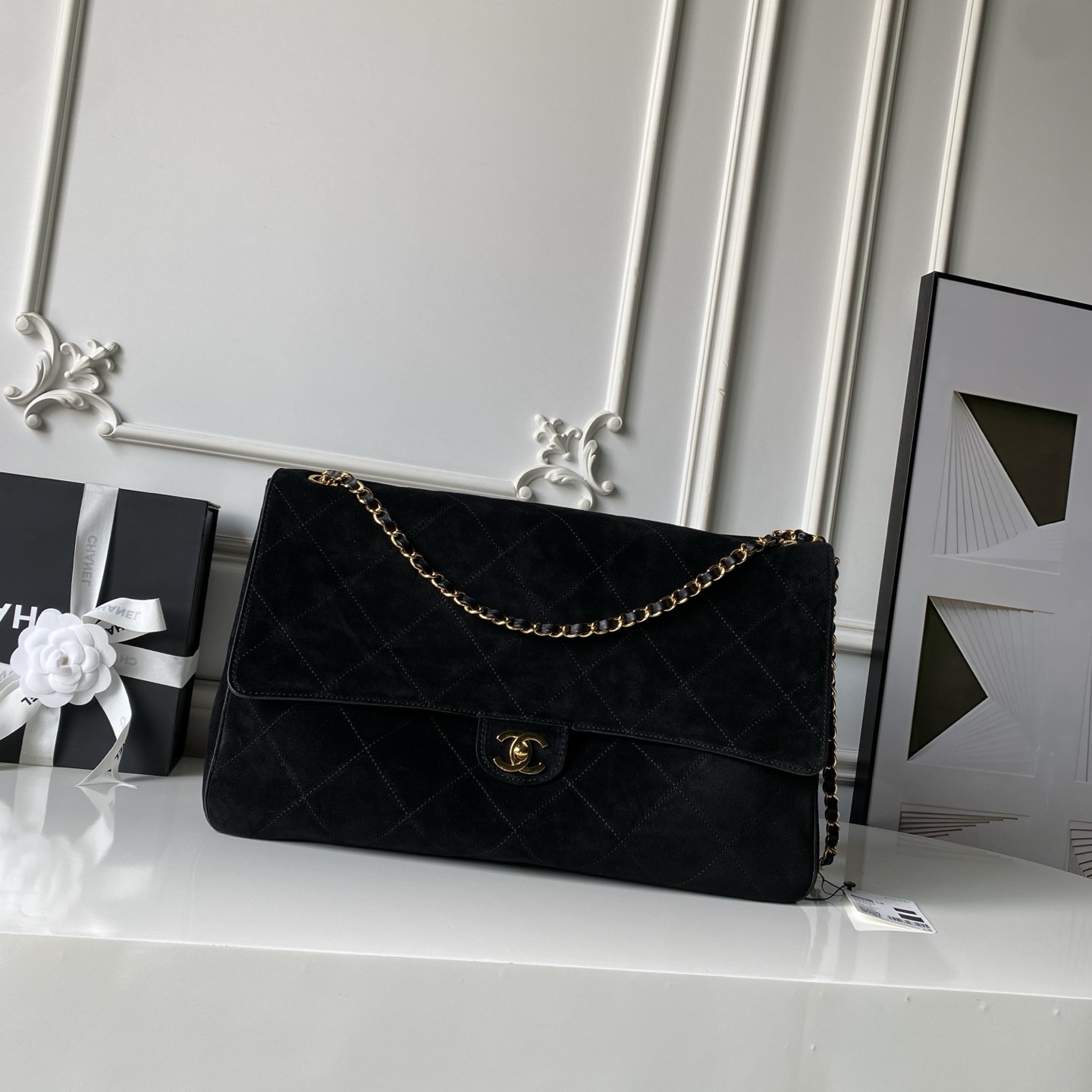 Ch*el souplissimo flap bag as6234 38.5x26x11cm