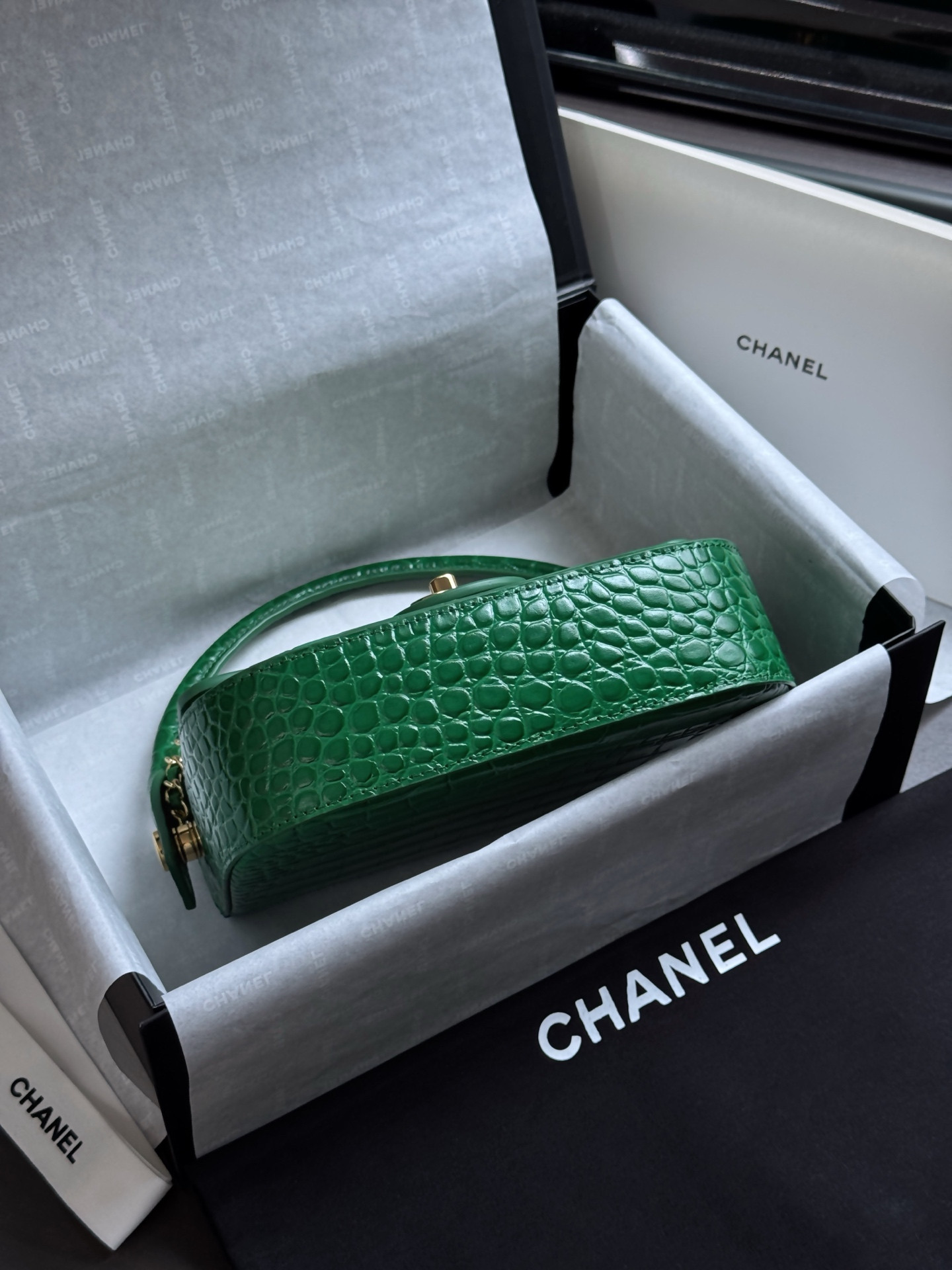 Ch*el mini flap bag with handle as6424 14.5x19.5x5cm