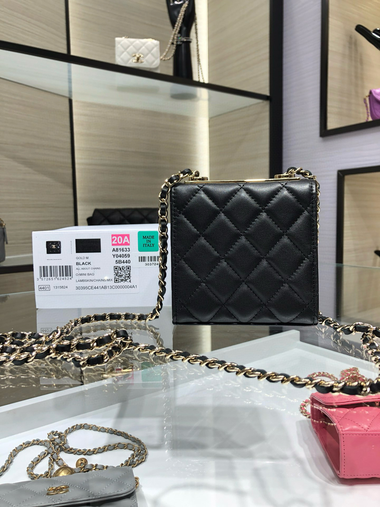 Ch*el mini trendy cc bag 11x11x5cm