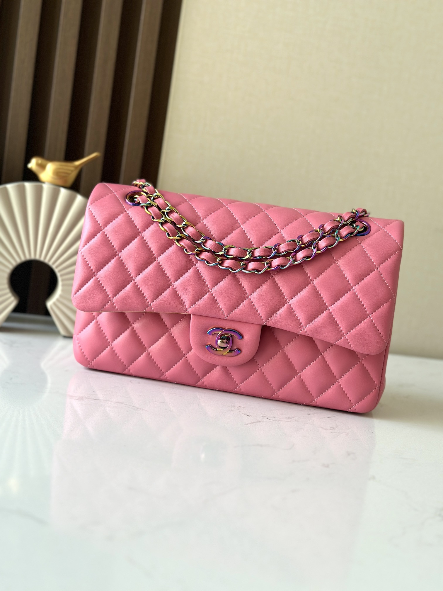 Ch*el classic flap handbag cf 25.5x15x6cm