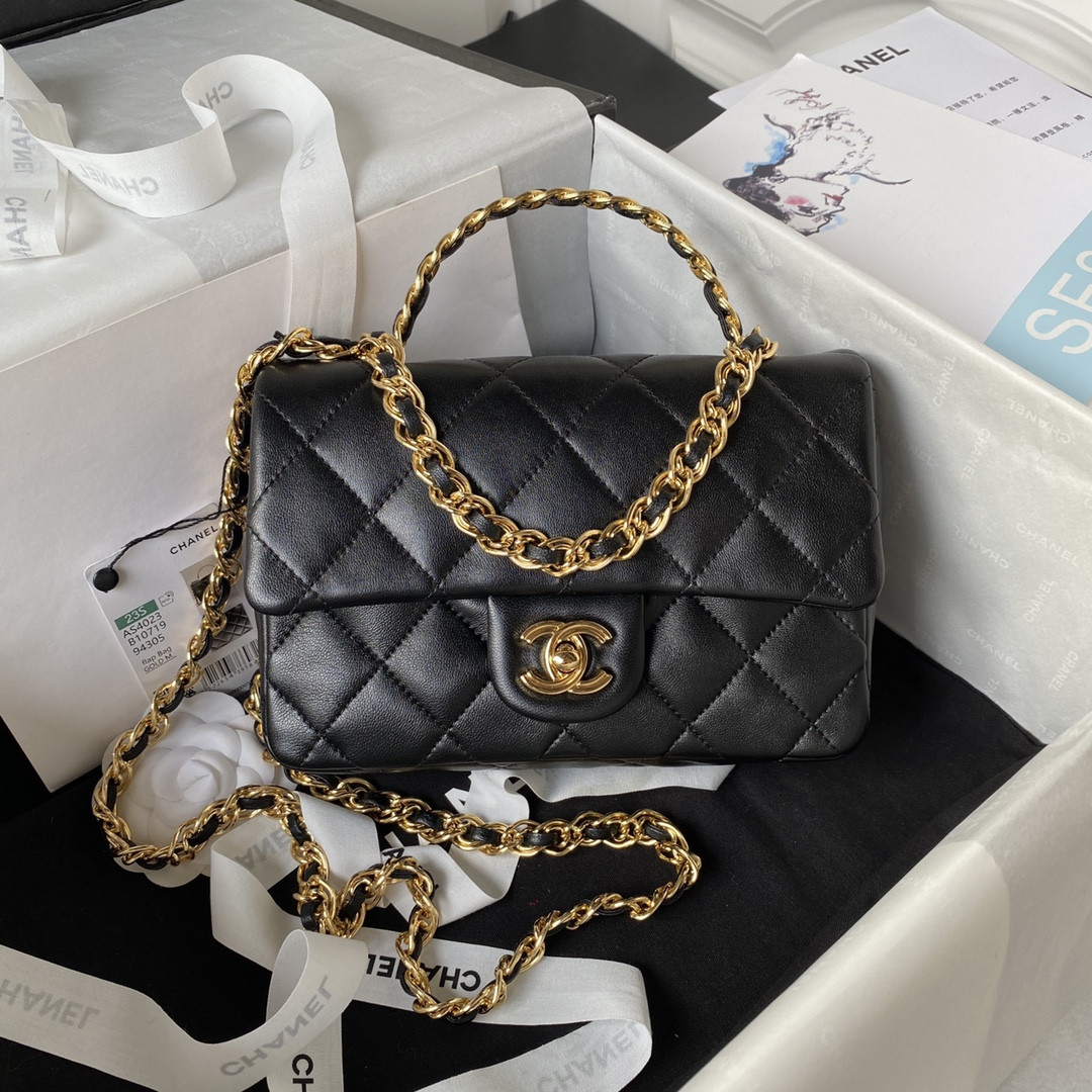 Ch*el flap handbag 13x21x8cm