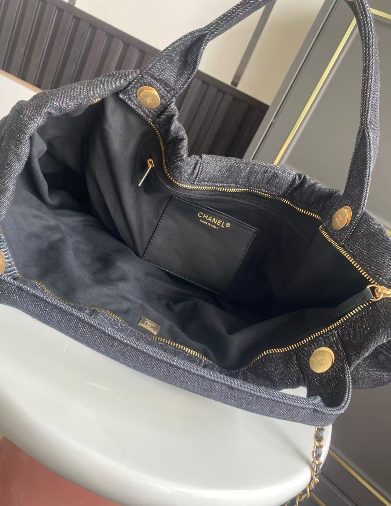 Ch*el maxi bow bag 42x51x5cm