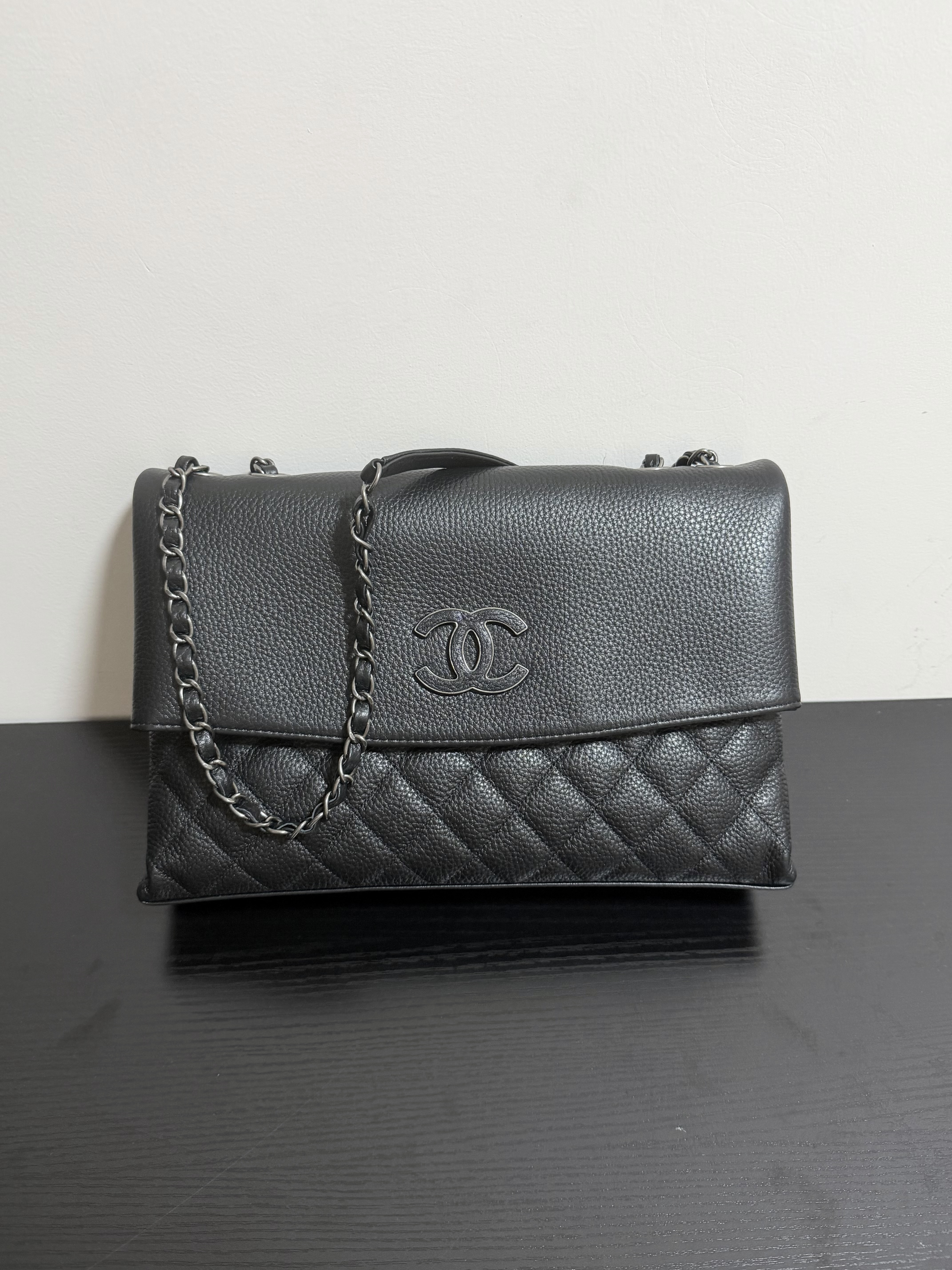 Ch*el hampton flap handbag as7095 32x19x7.5cm