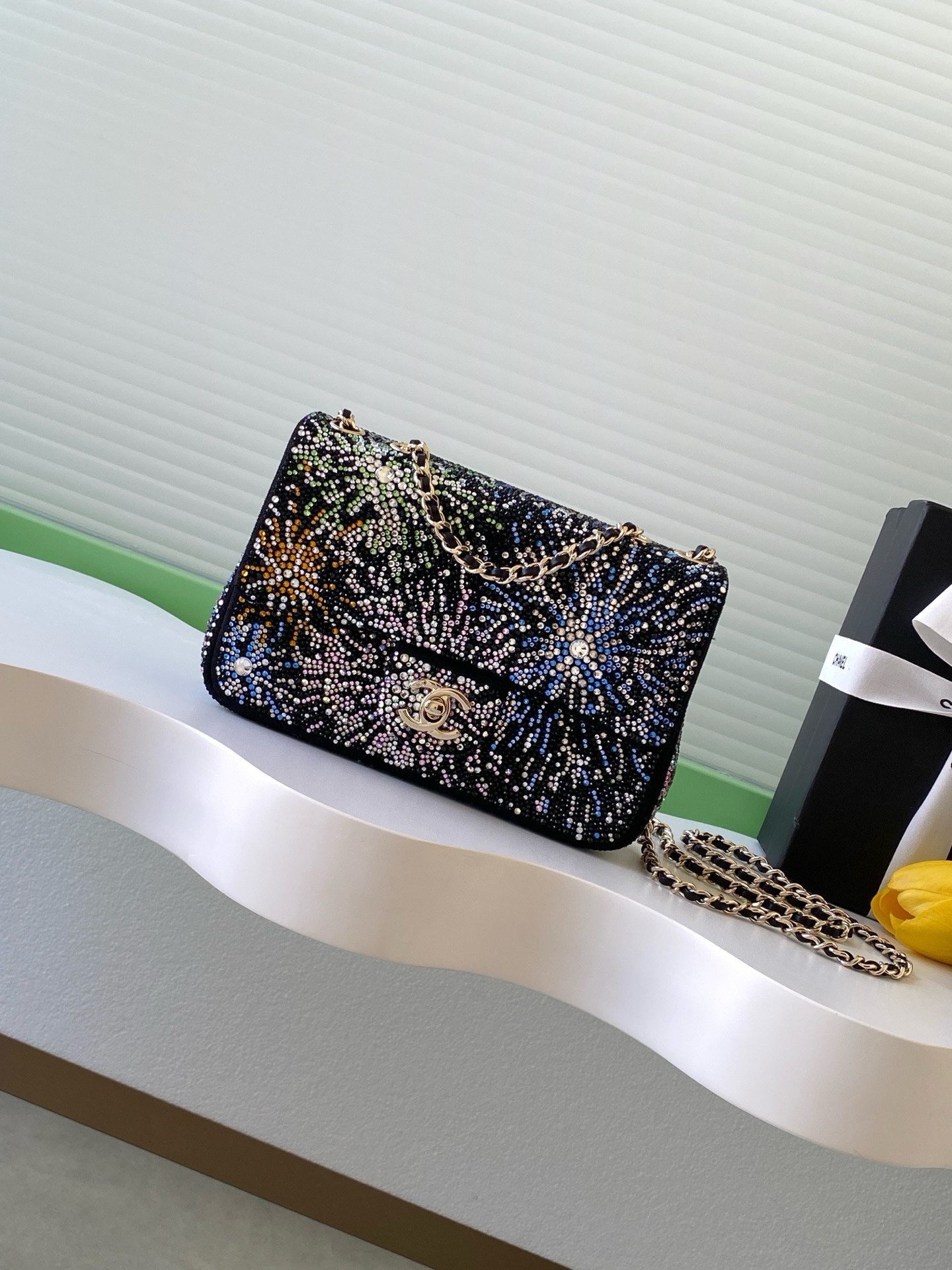 Ch*el evening bag 13x21x8cm