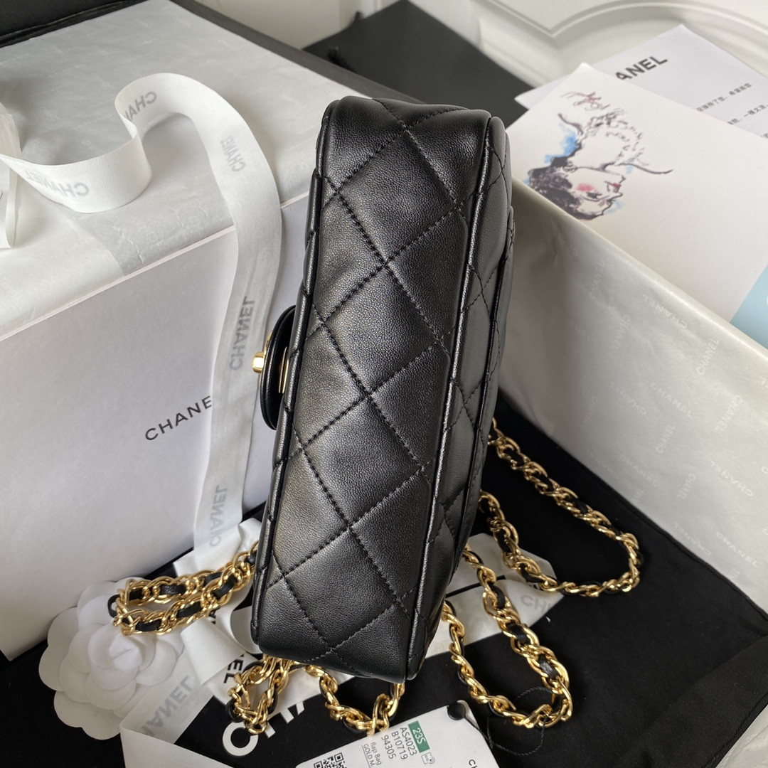 Ch*el flap handbag 13x21x8cm