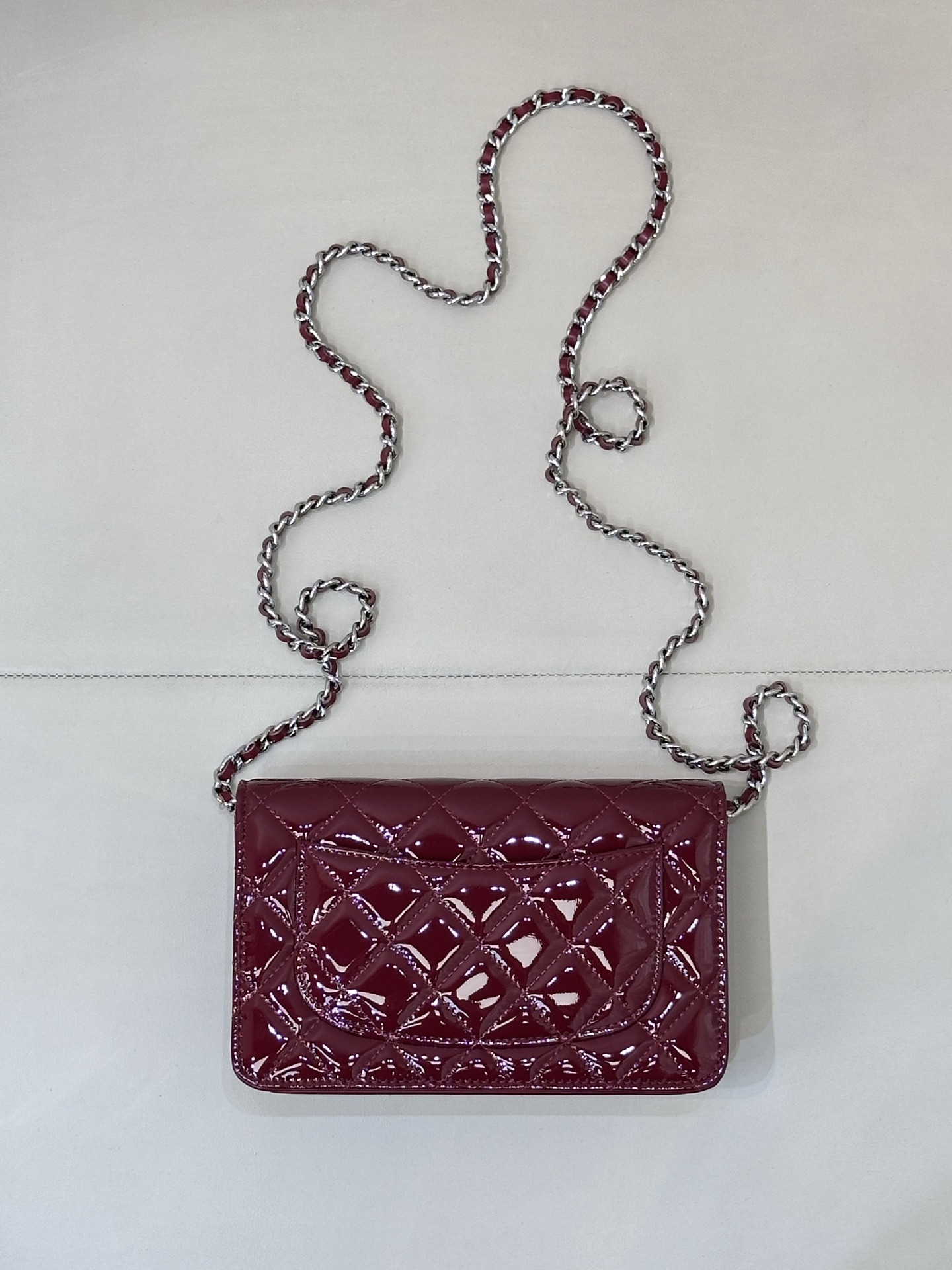 Ch*el woc classic wallet on chain 13x19cm