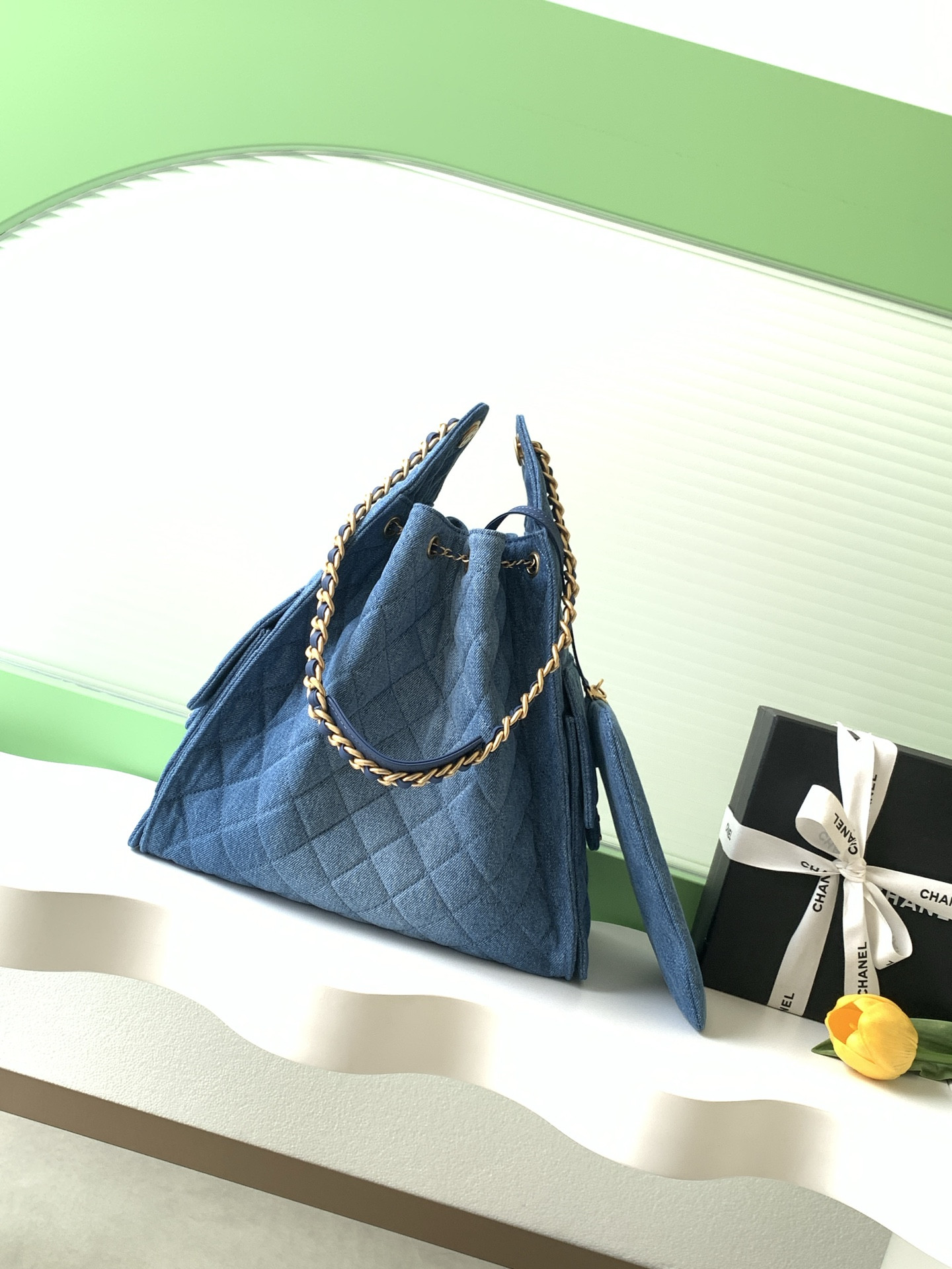 Ch*el 25c bucket hobo bag as5231 40x30x15cm