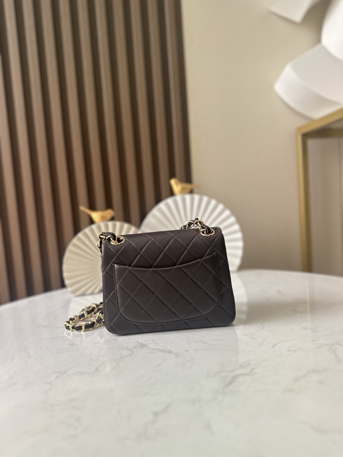 Ch*el mini square flap bag 17.5cm