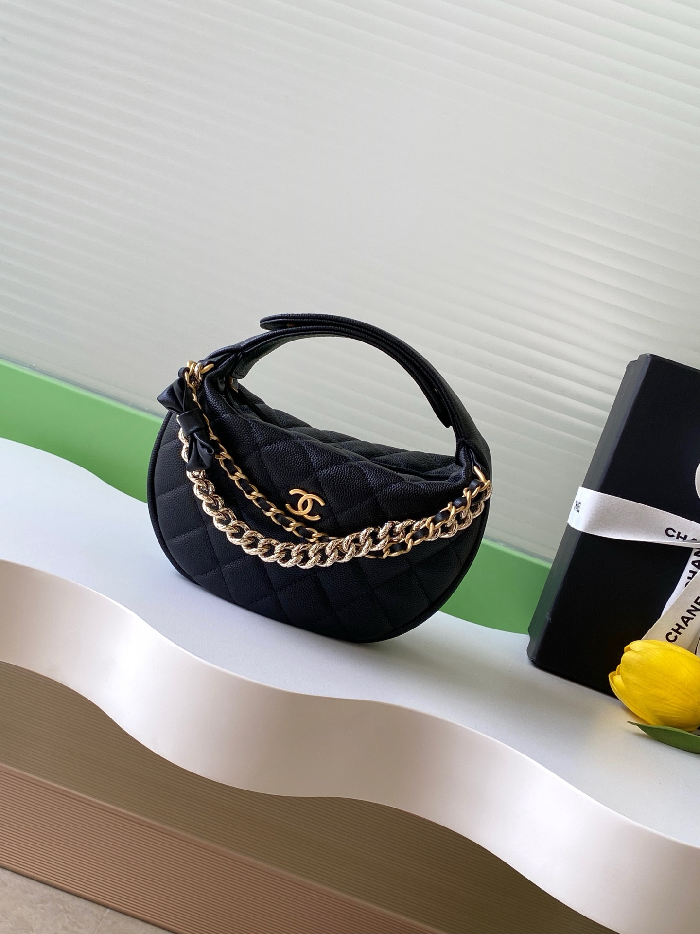 Ch*el cylindrical clutch 17x18x7cm